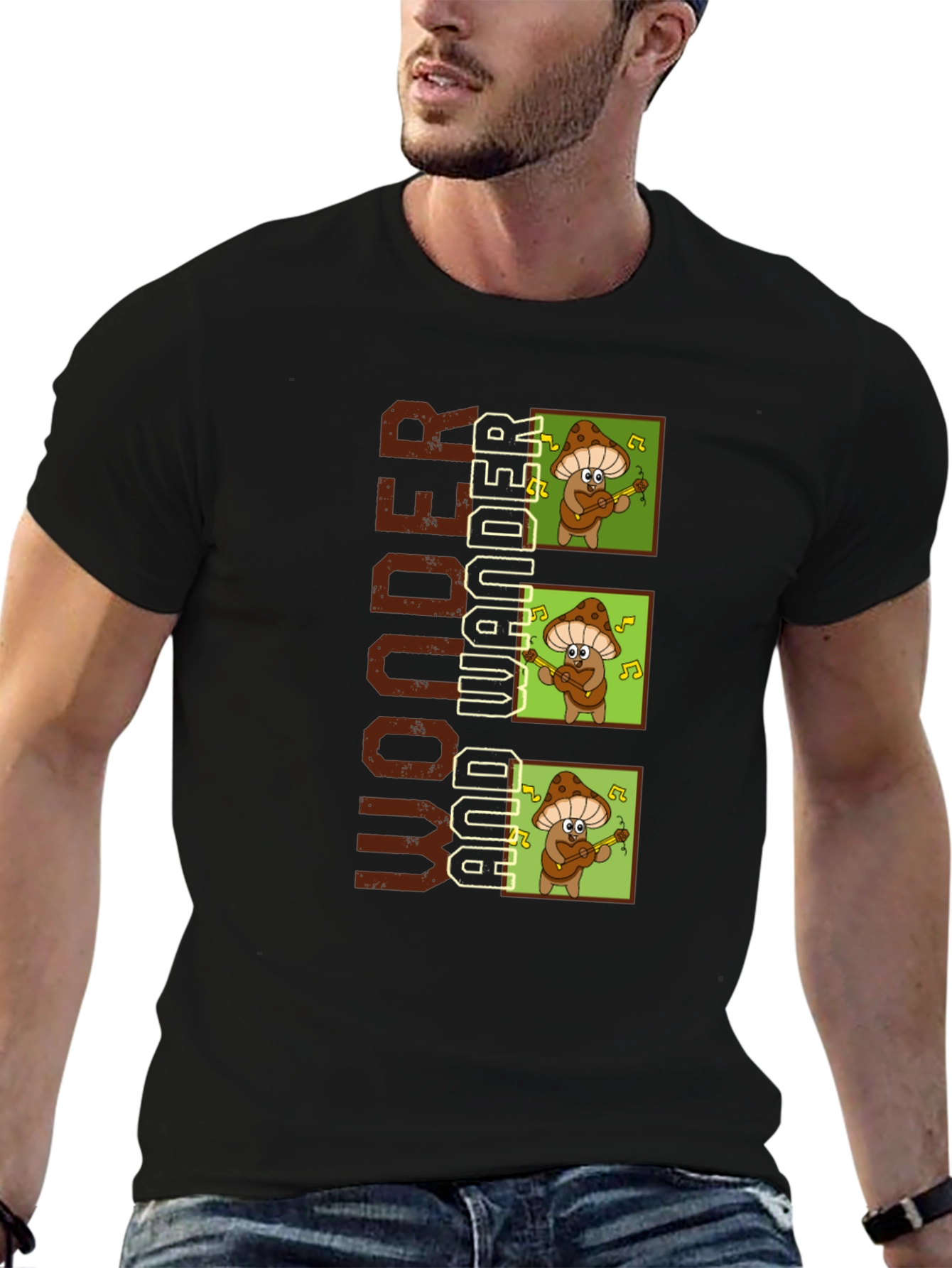 Wonder and Wander Mushroom Music T-Shirt