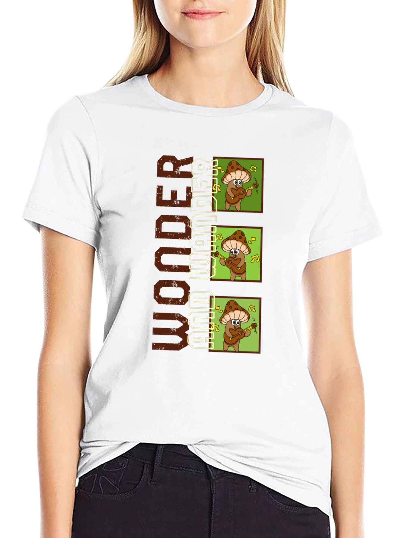 Wonder and Wander Mushroom Music T-Shirt