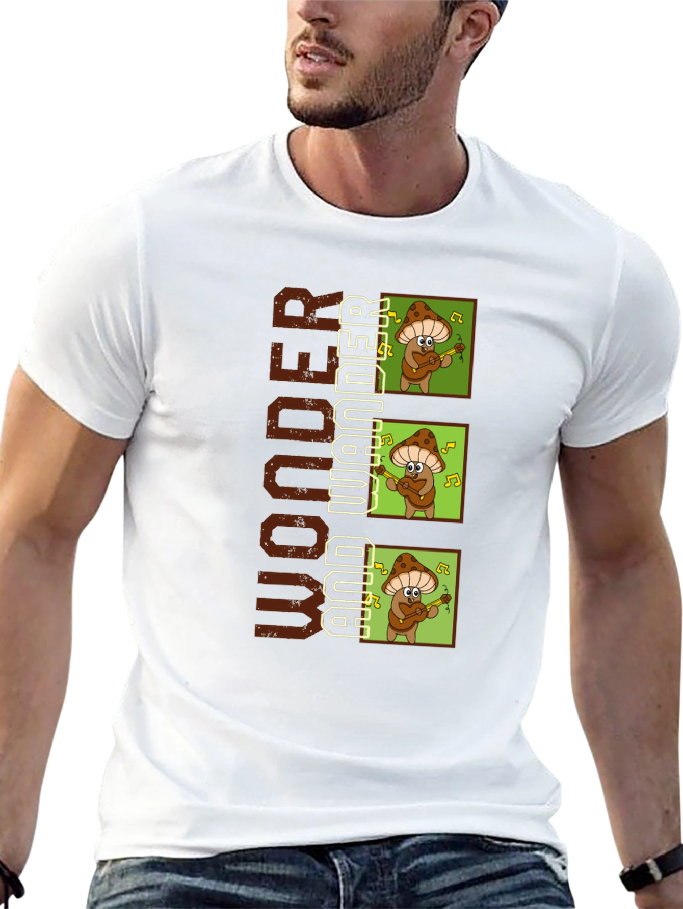 Wonder and Wander Mushroom Music T-Shirt