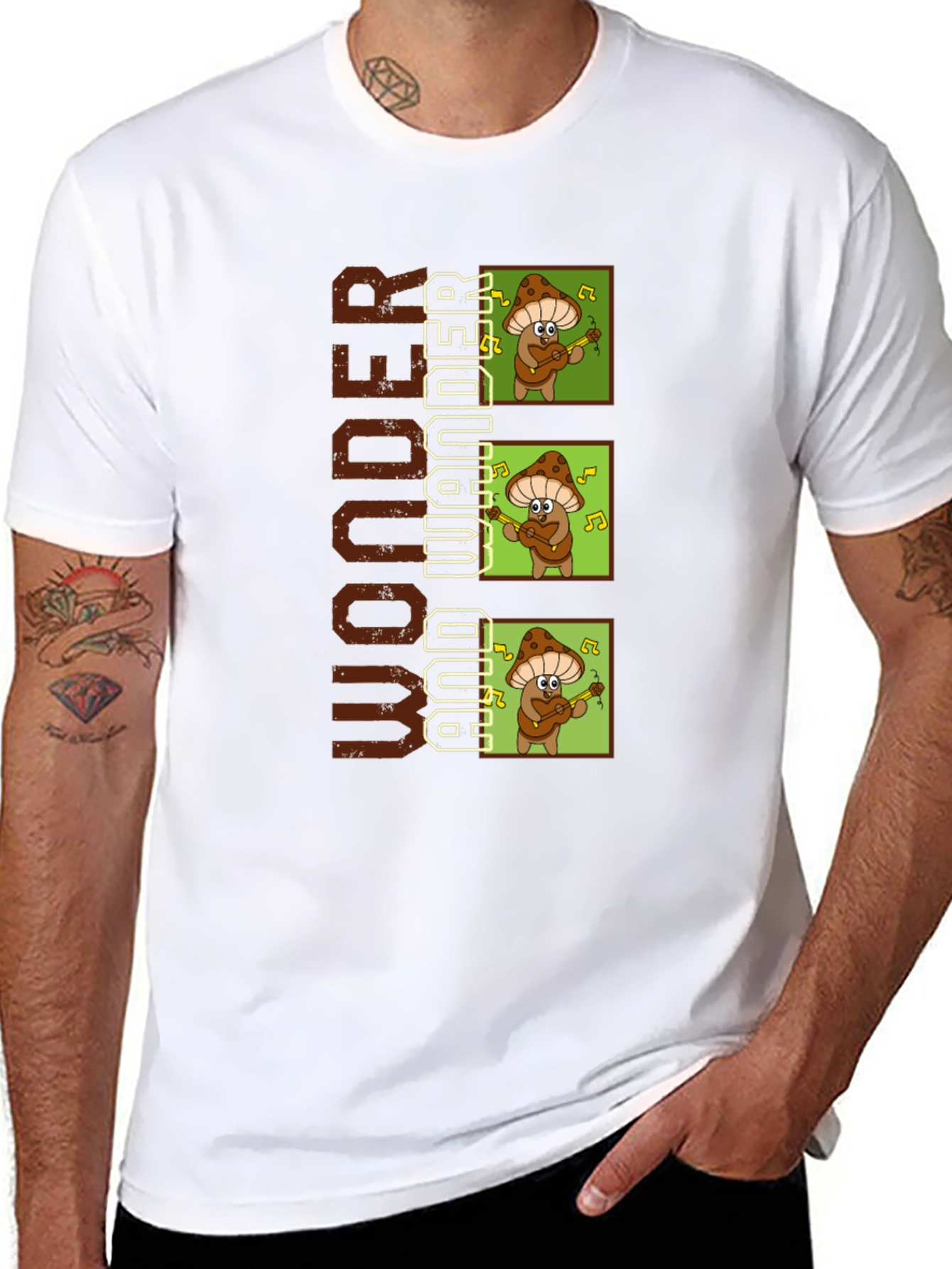 Wonder and Wander Mushroom Music T-Shirt