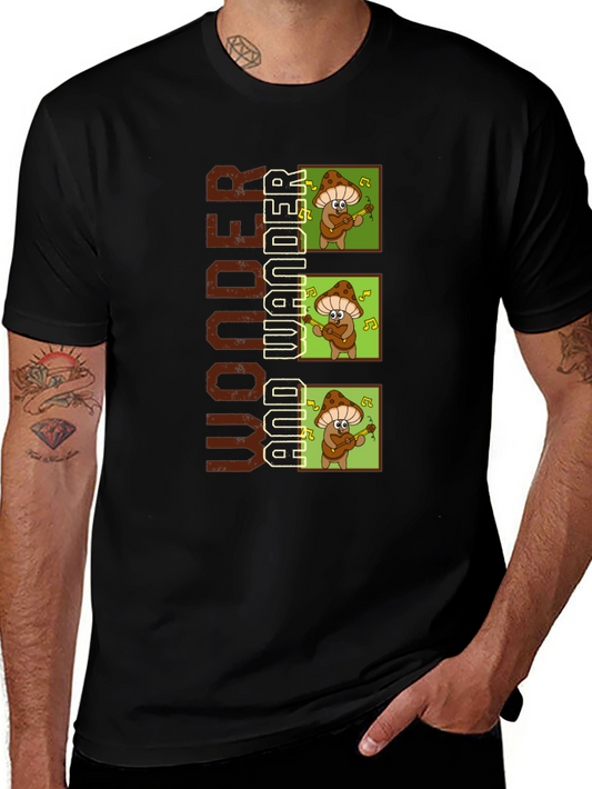 Wonder and Wander Mushroom Music T-Shirt