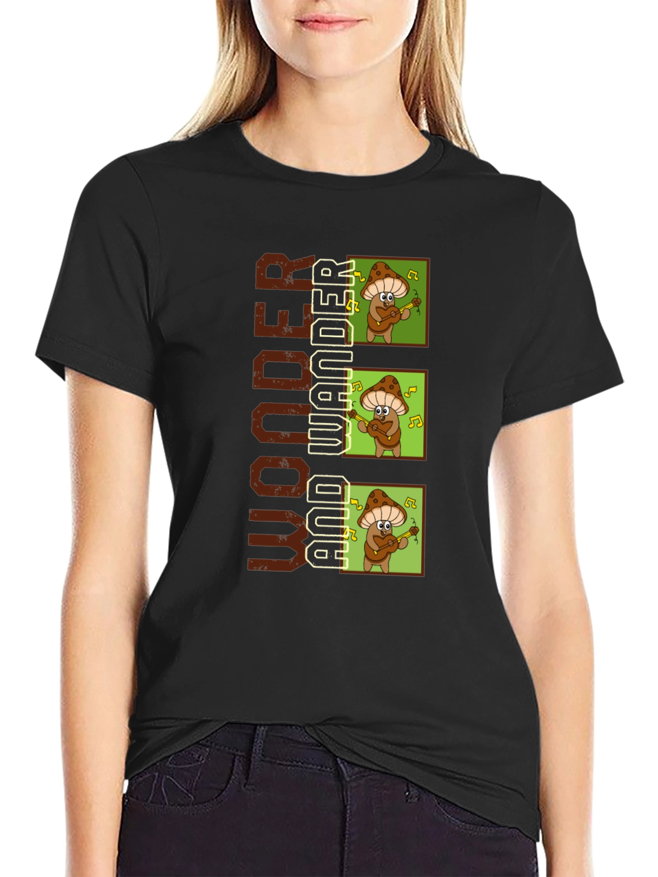 Wonder and Wander Mushroom Music T-Shirt