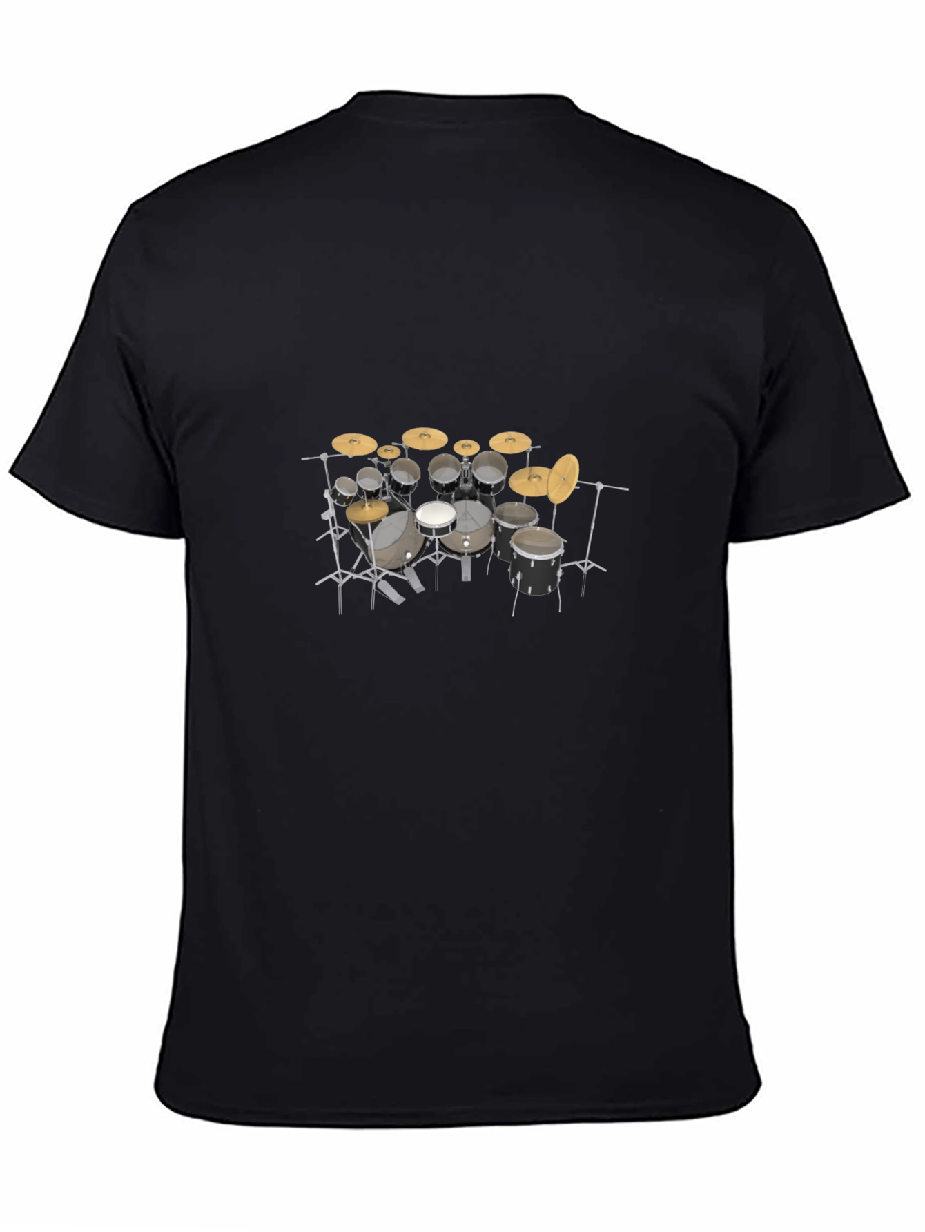 Drum Kit Graphic Tee - Musicians Black T-Shirt