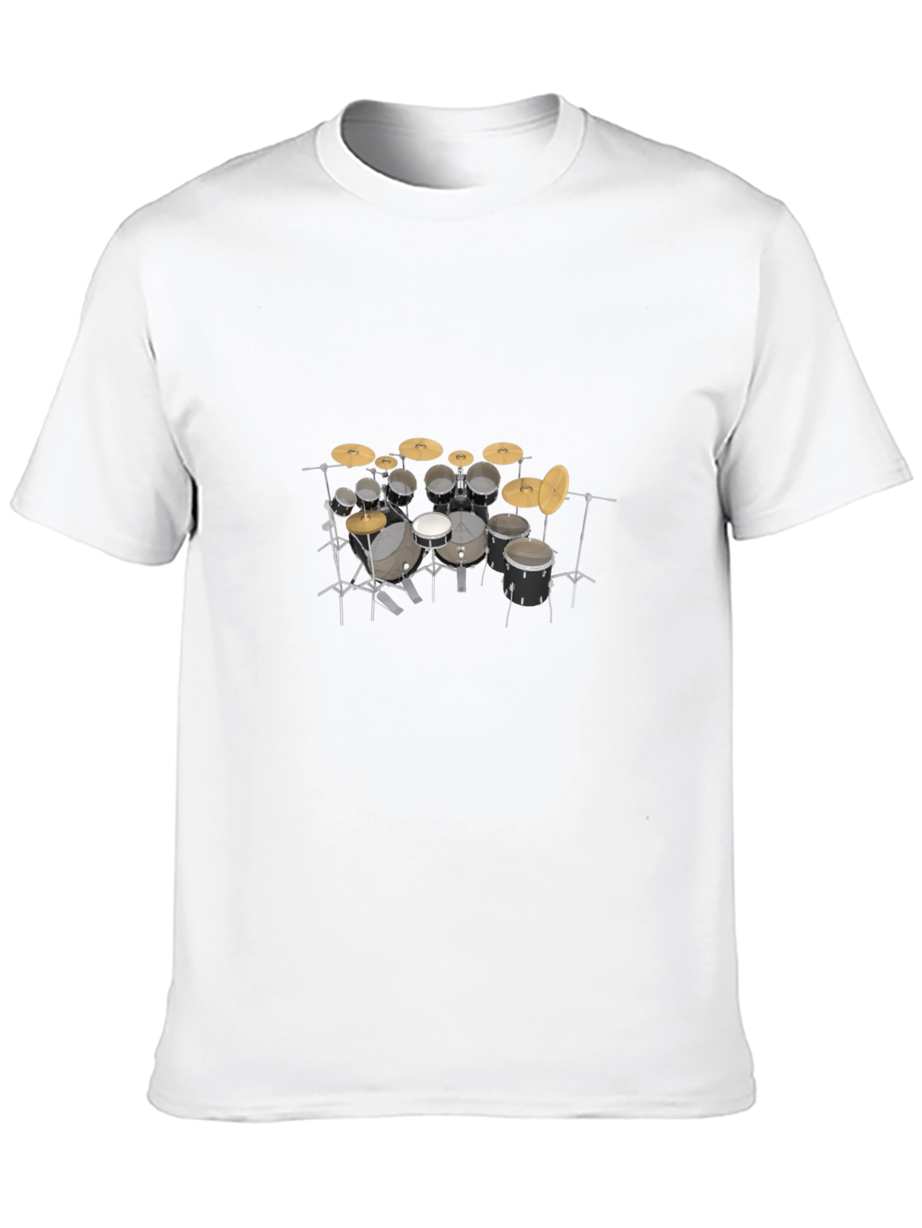 Drum Kit Graphic Tee - Musicians Black T-Shirt