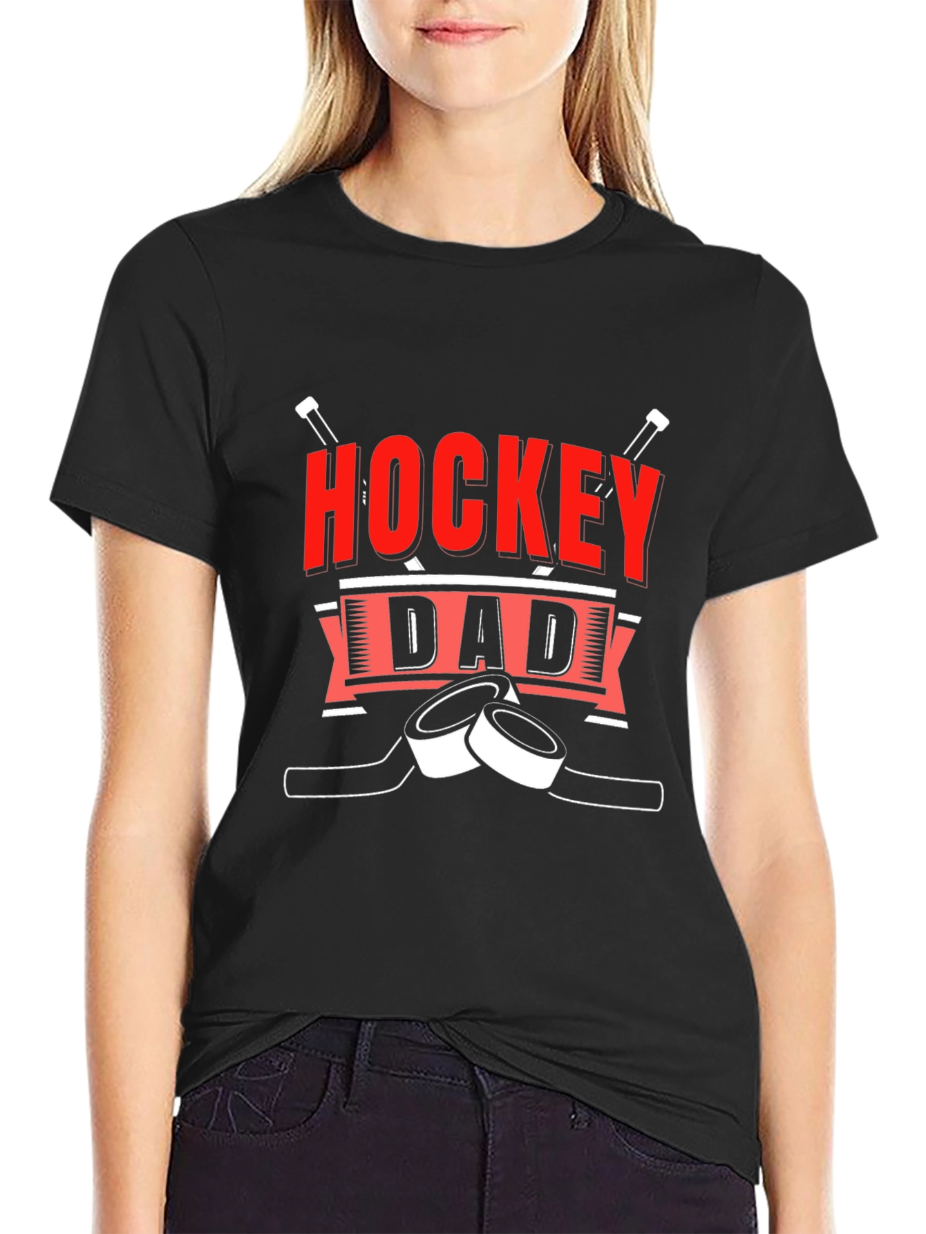 Hockey Dad Black T-Shirt