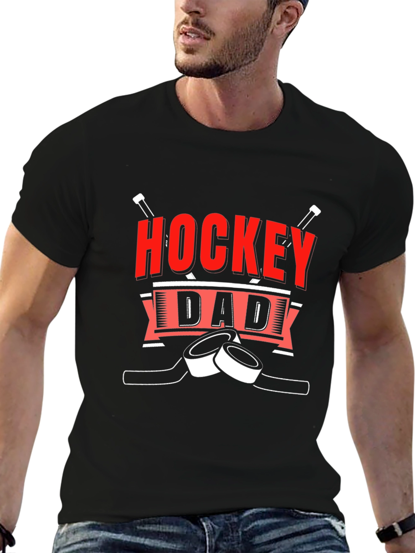 Hockey Dad Black T-Shirt