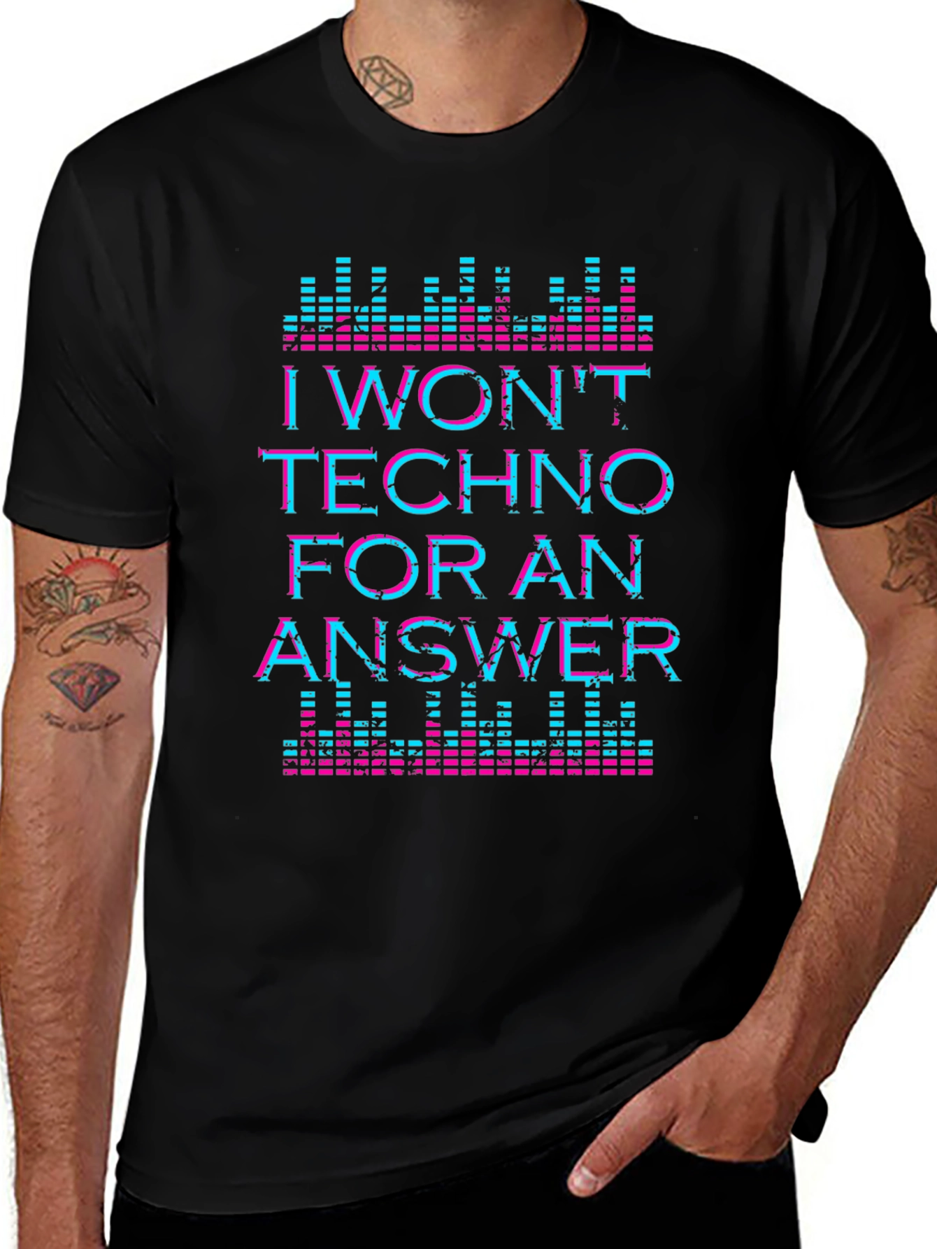 I Wont Techno For An Answer Graphic Tee