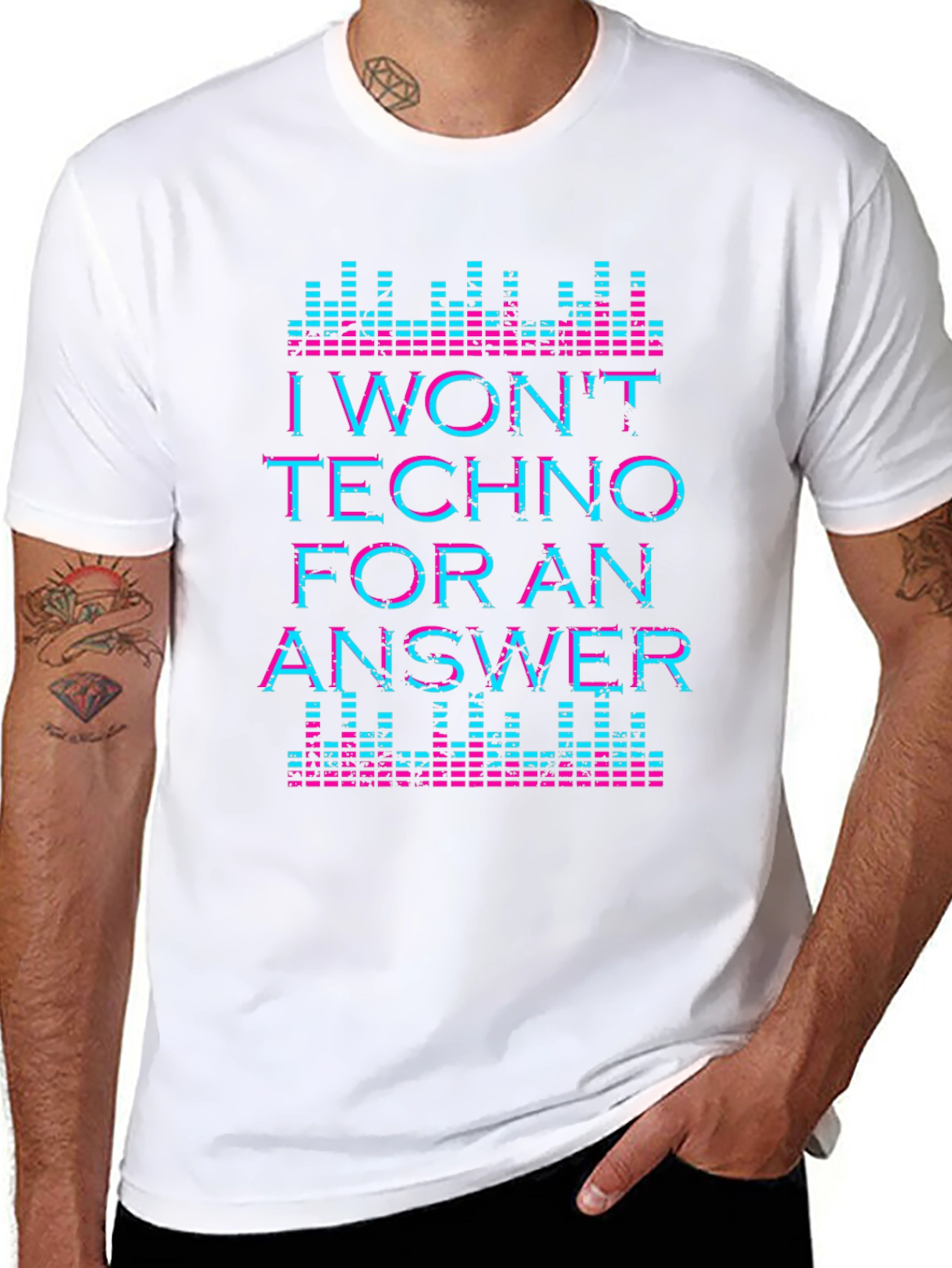 I Wont Techno For An Answer Graphic Tee