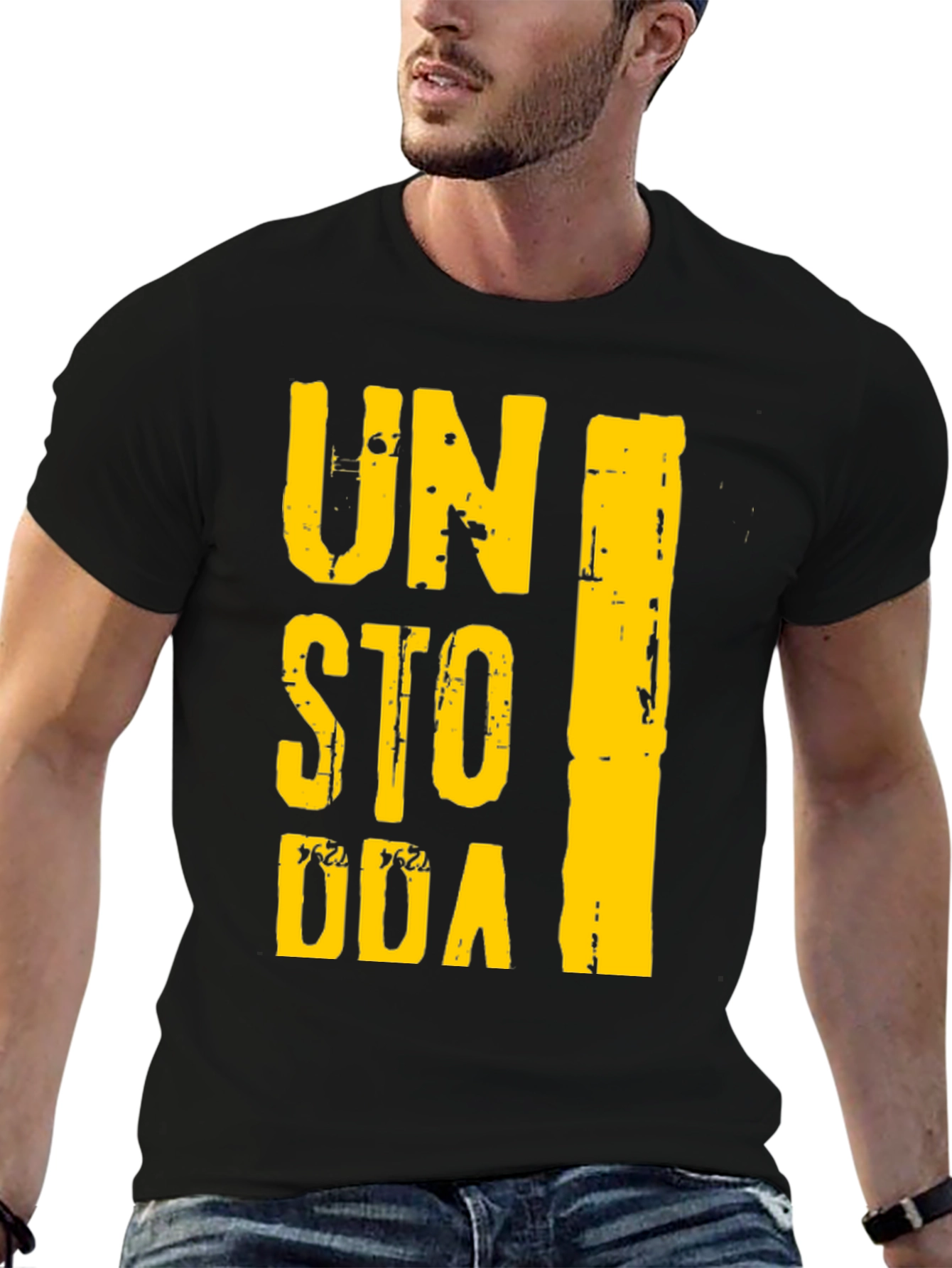 Unstoppable Graphic Print Black T-Shirt