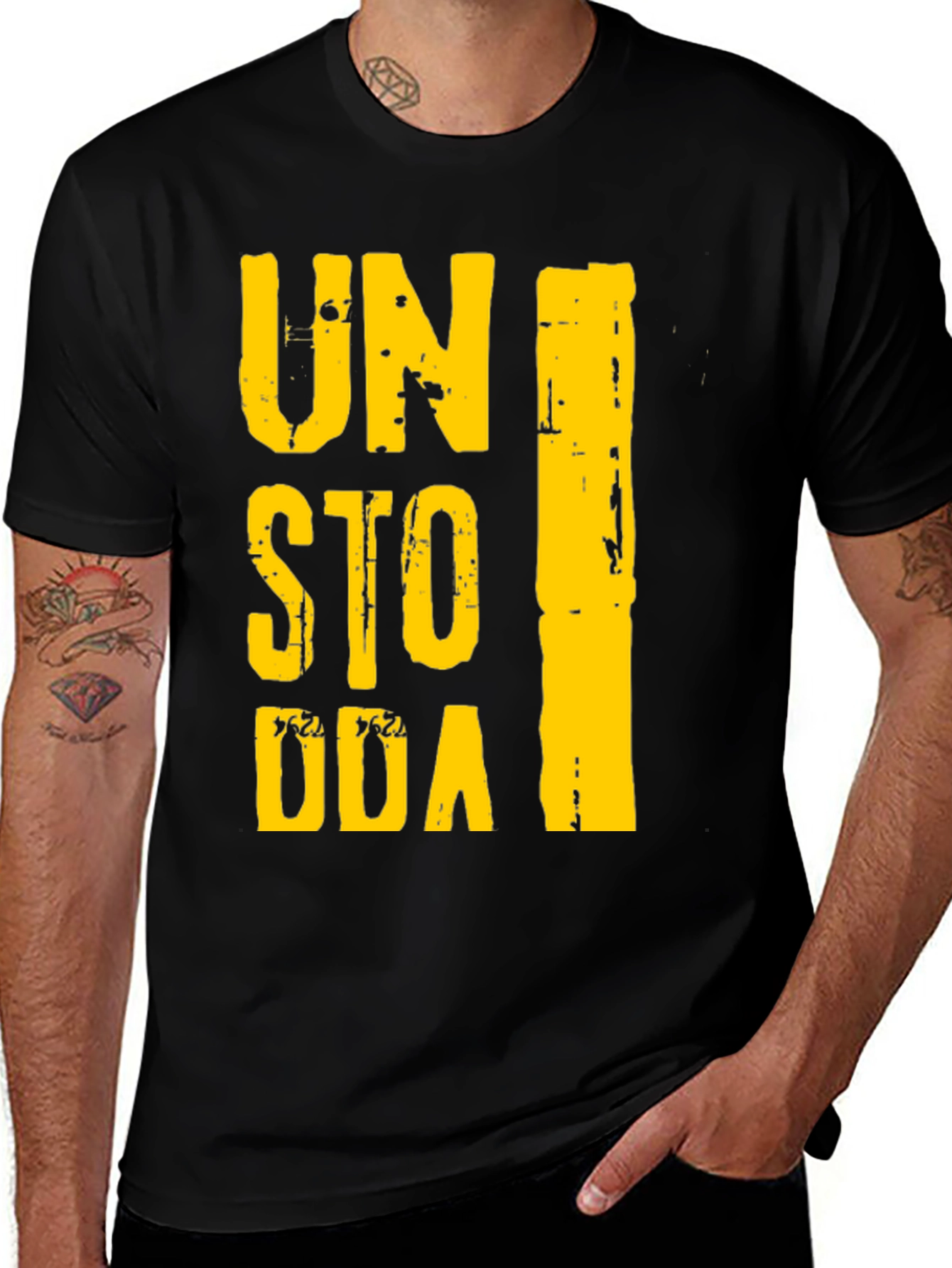 Unstoppable Graphic Print Black T-Shirt