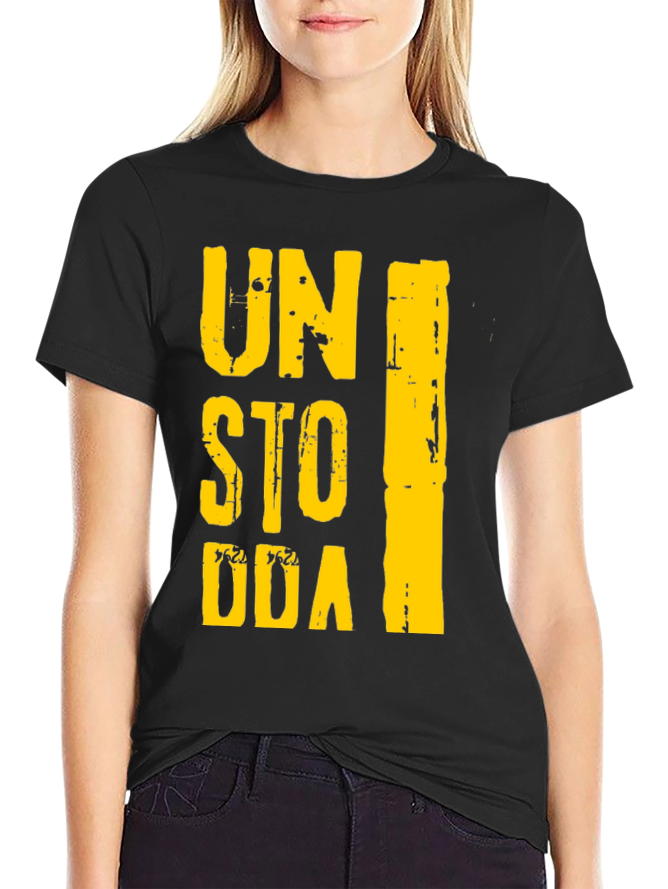 Unstoppable Graphic Print Black T-Shirt