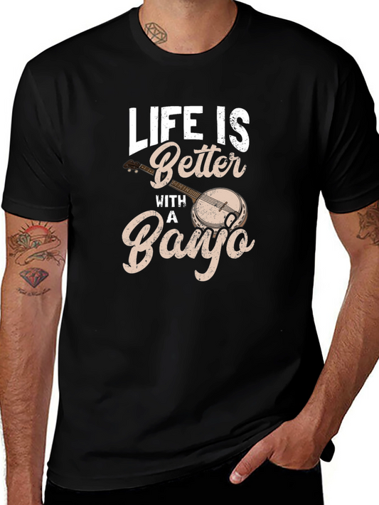 Life is Better With a Banjo Graphic Tee