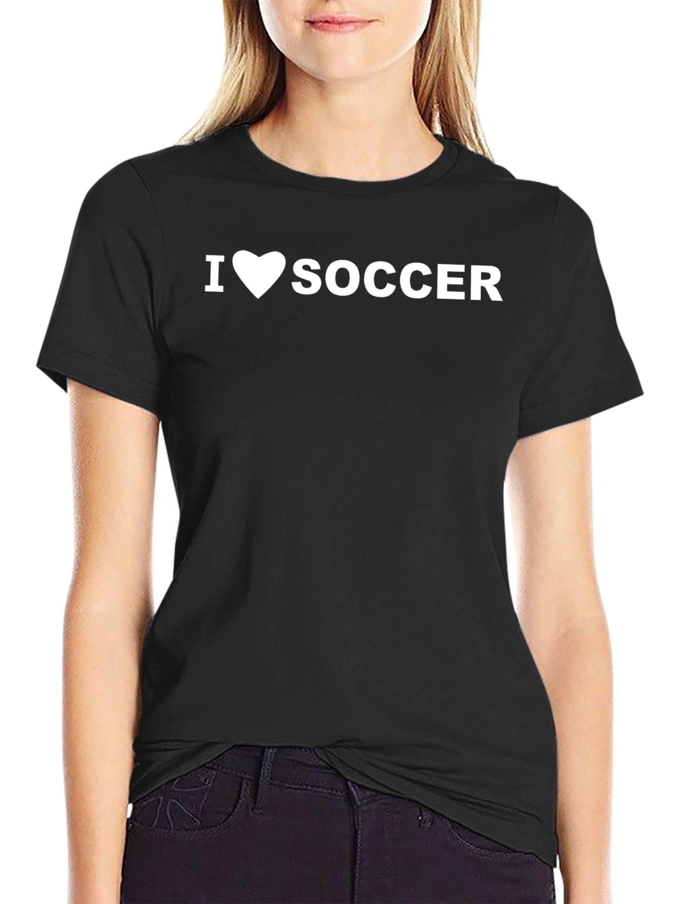 I Heart Soccer Black T-Shirt