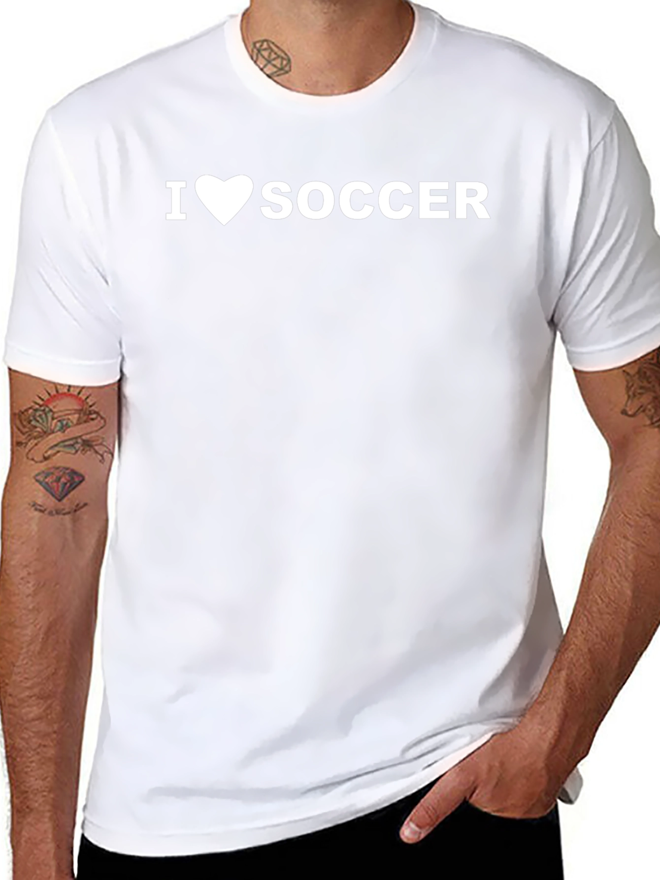 I Heart Soccer Black T-Shirt