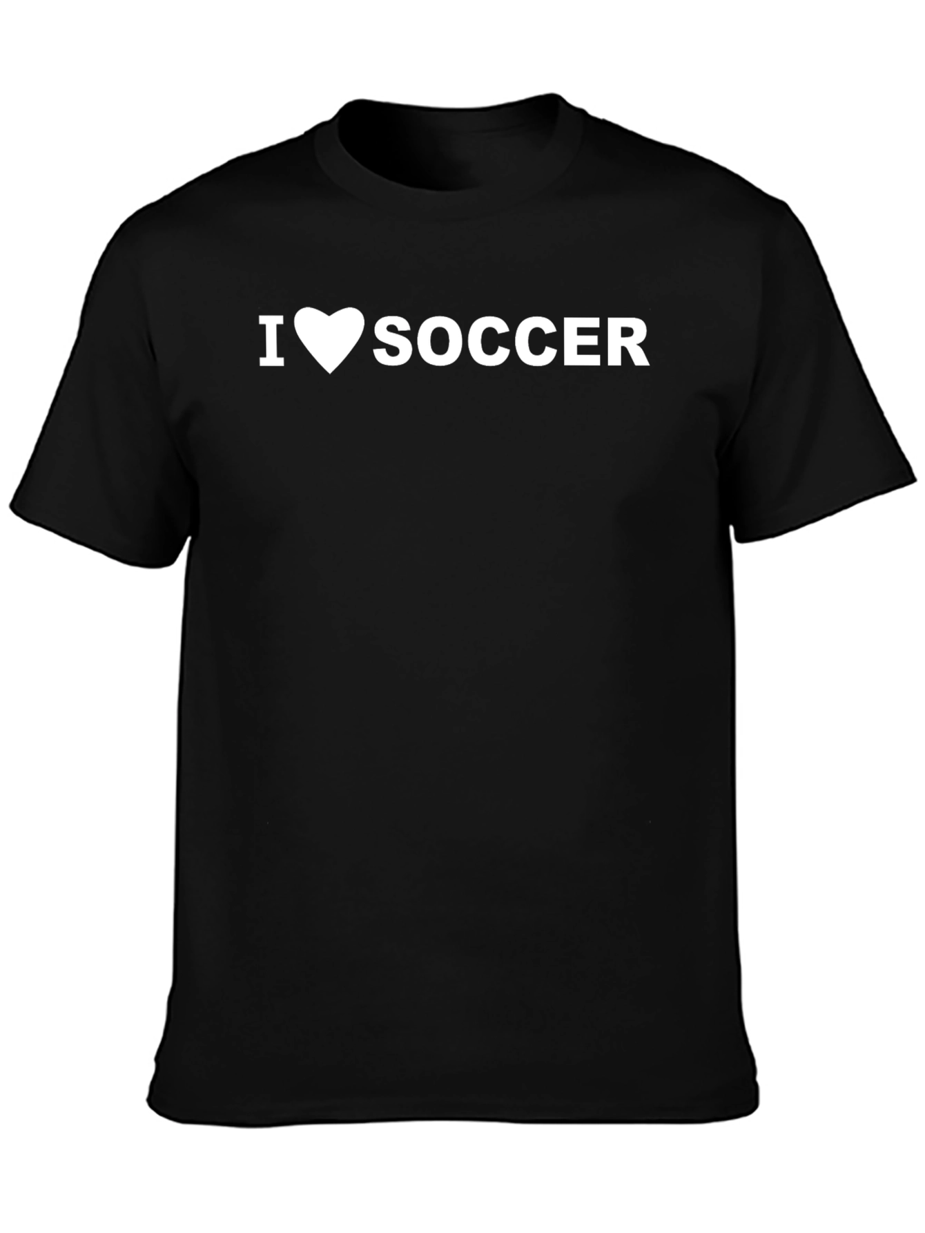 I Heart Soccer Black T-Shirt