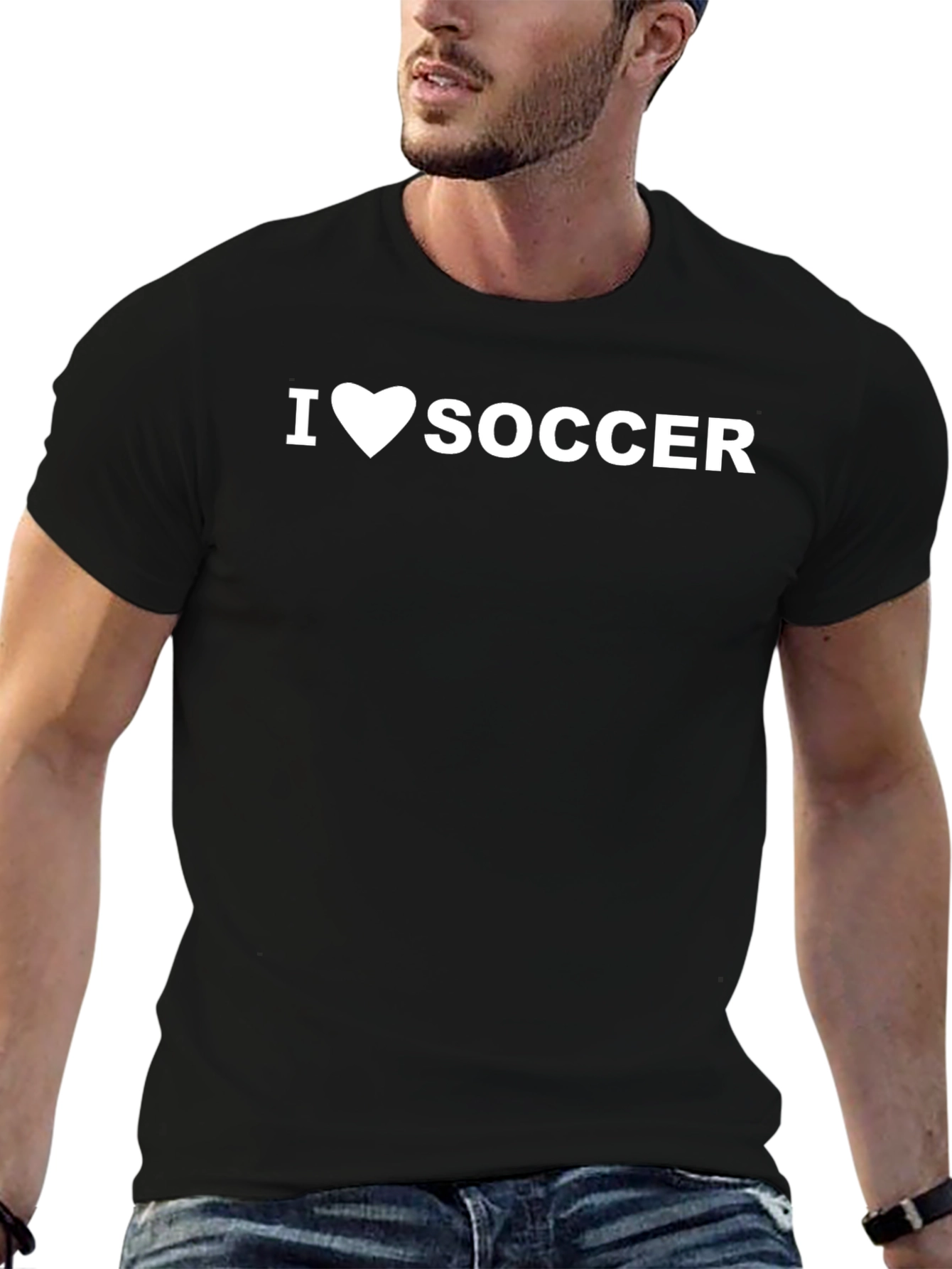 I Heart Soccer Black T-Shirt