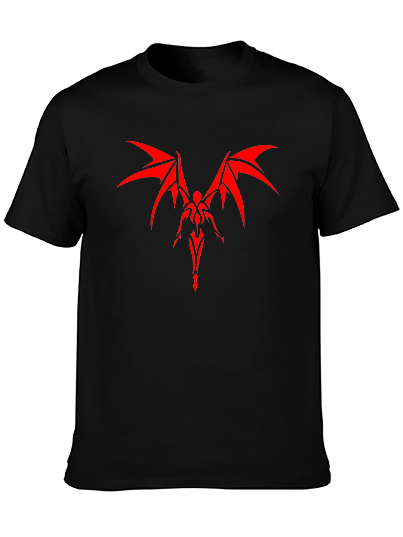 Red Winged Devil Graphic Black T-Shirt
