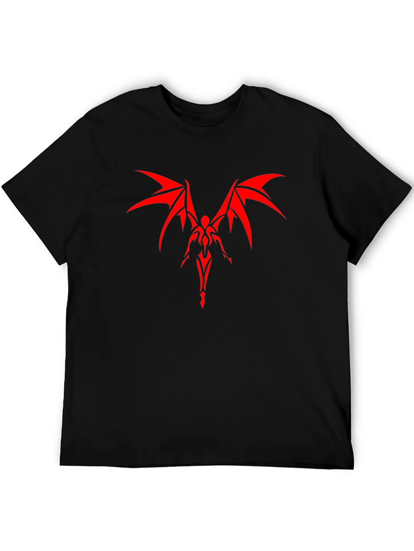 Red Winged Devil Graphic Black T-Shirt