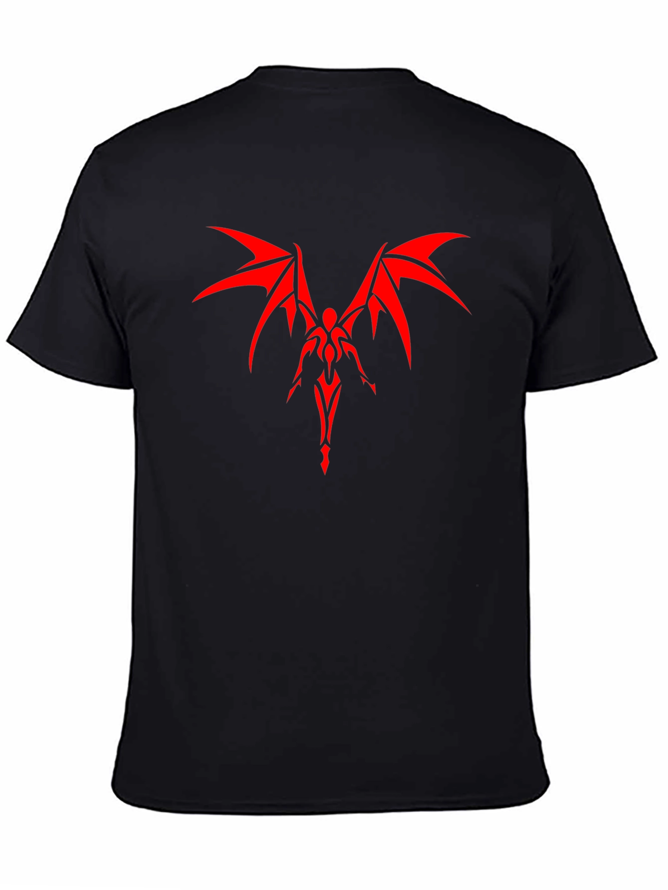 Red Winged Devil Graphic Black T-Shirt