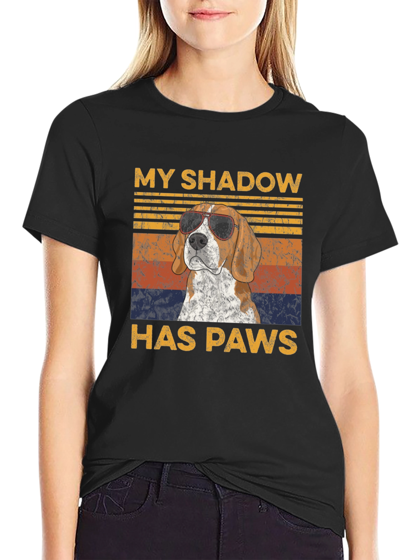 My Shadow Has Paws Dog T-Shirt