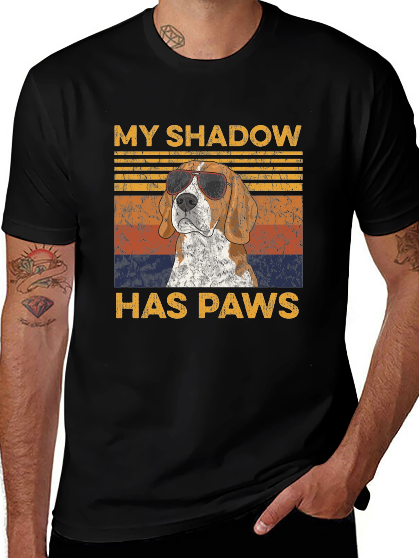 My Shadow Has Paws Dog T-Shirt