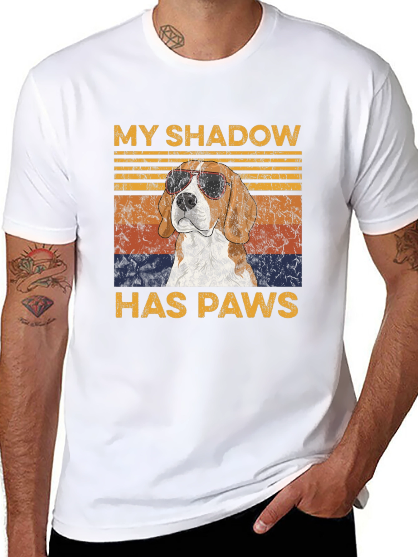My Shadow Has Paws Dog T-Shirt