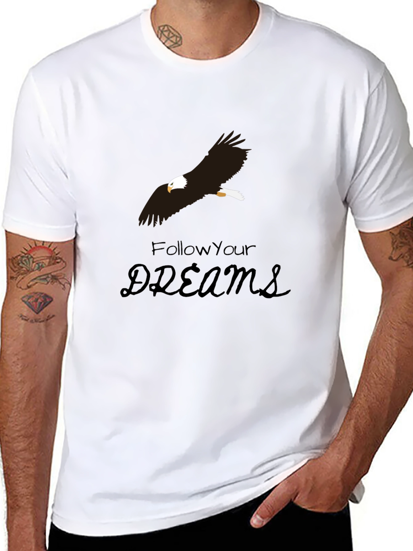 Eagle Dreams Graphic Tee - Black