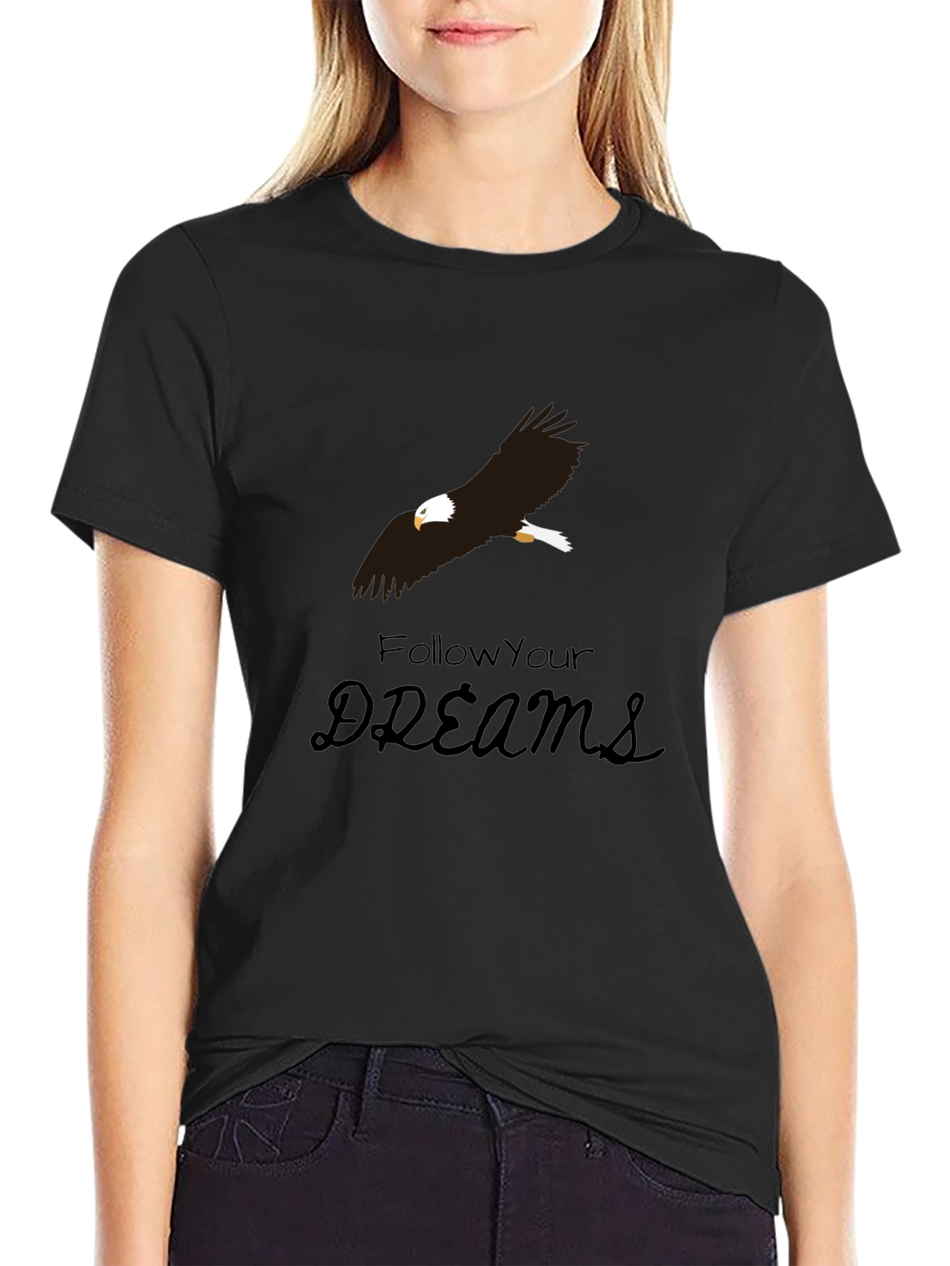 Eagle Dreams Graphic Tee - Black