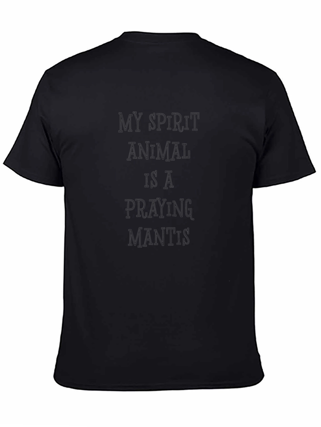 Praying Mantis Spirit Animal Black Graphic T-Shirt