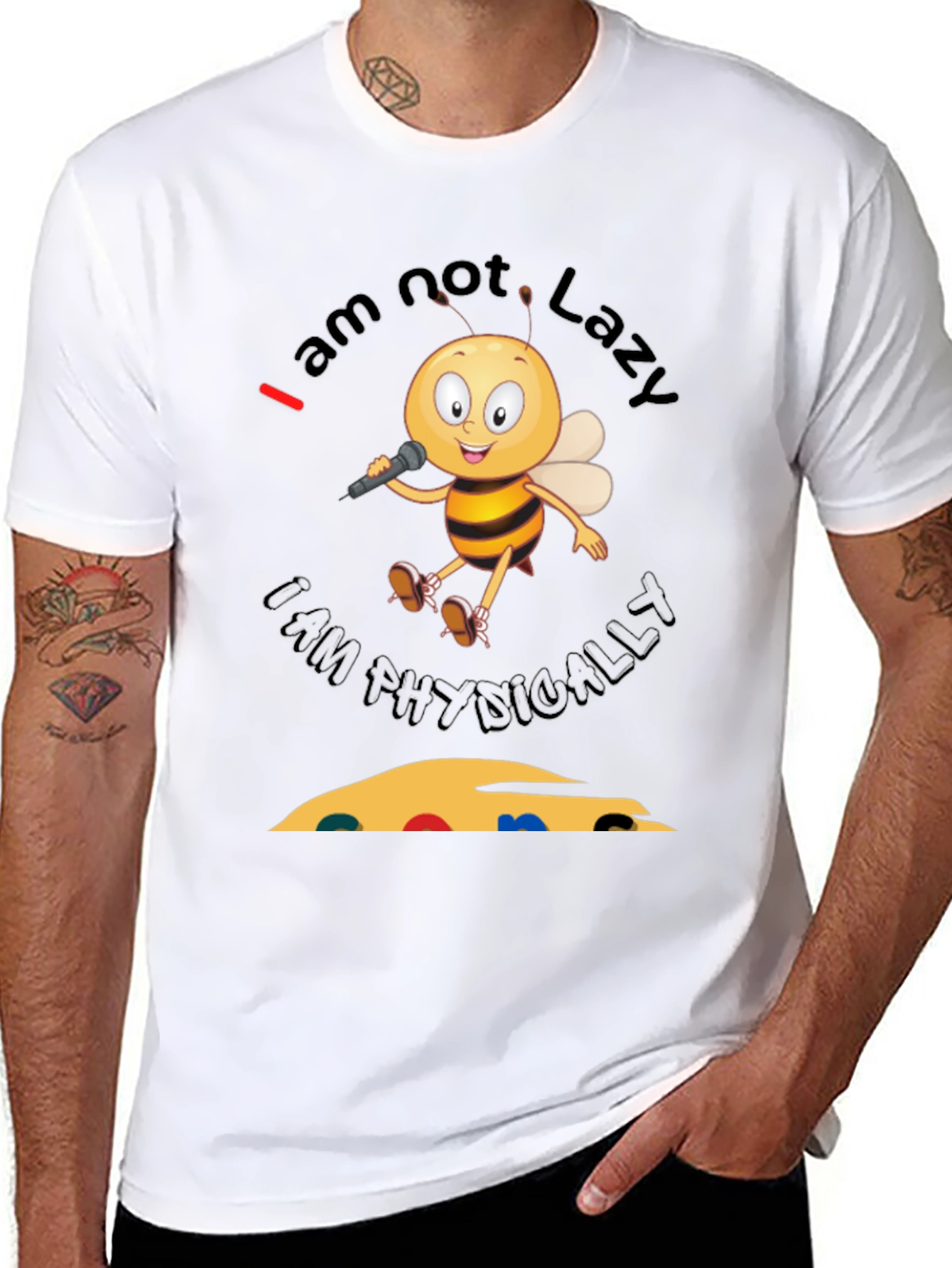 Im Not Lazy Im Physically Challenged Bee T-Shirt
