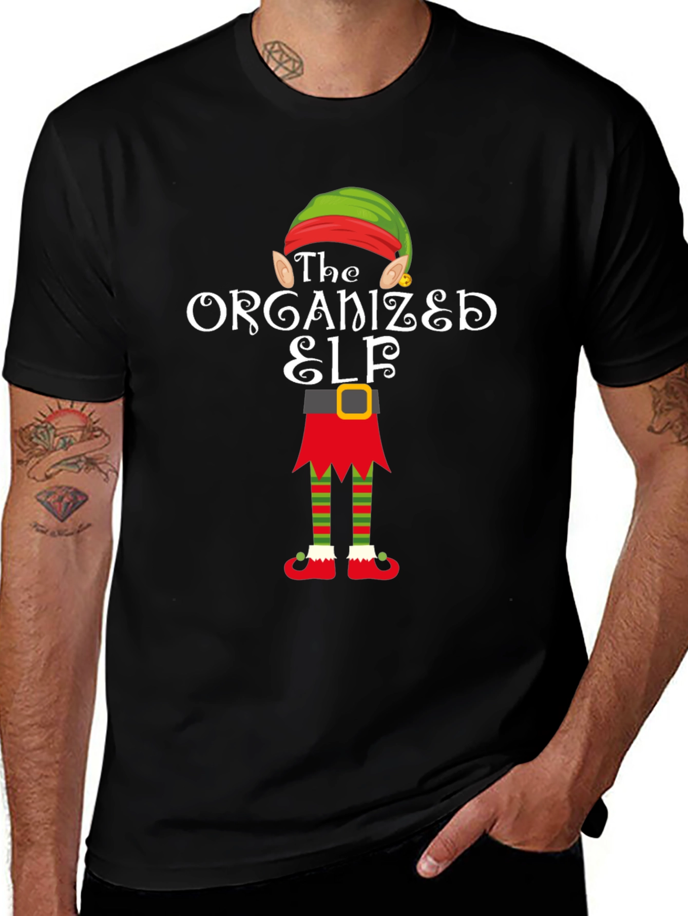 The Organized Elf T-Shirt Christmas Holiday Shirt