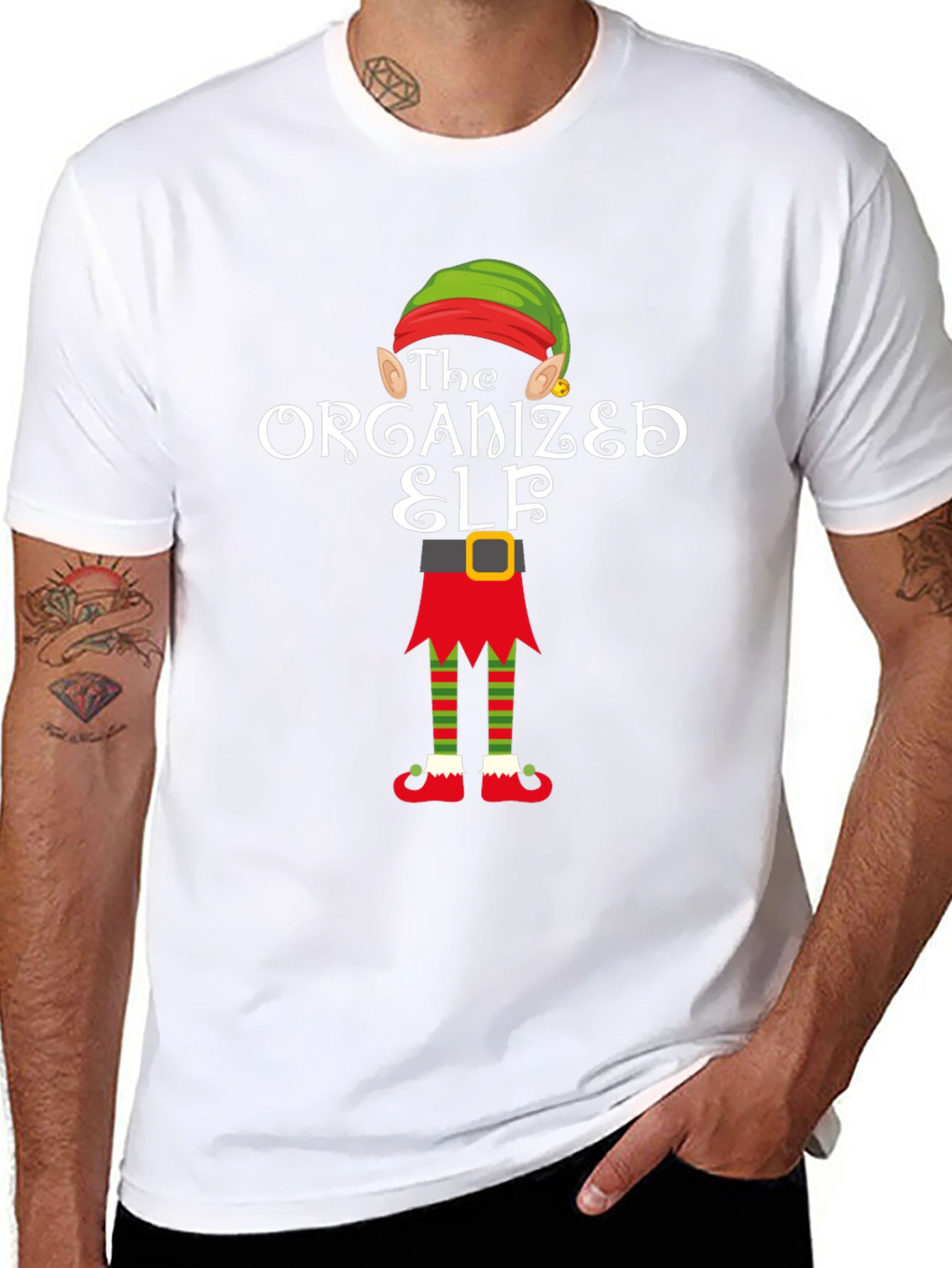 The Organized Elf T-Shirt Christmas Holiday Shirt