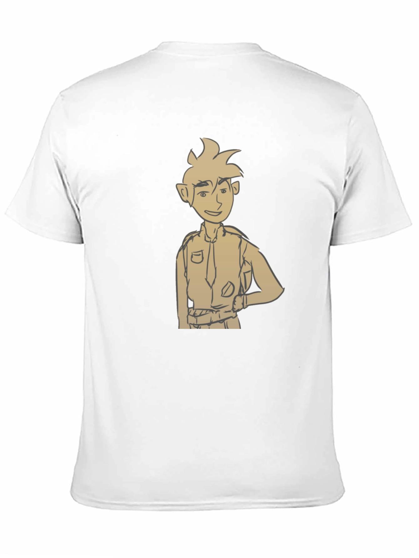 Cartoon Character Graphic Tee - Black