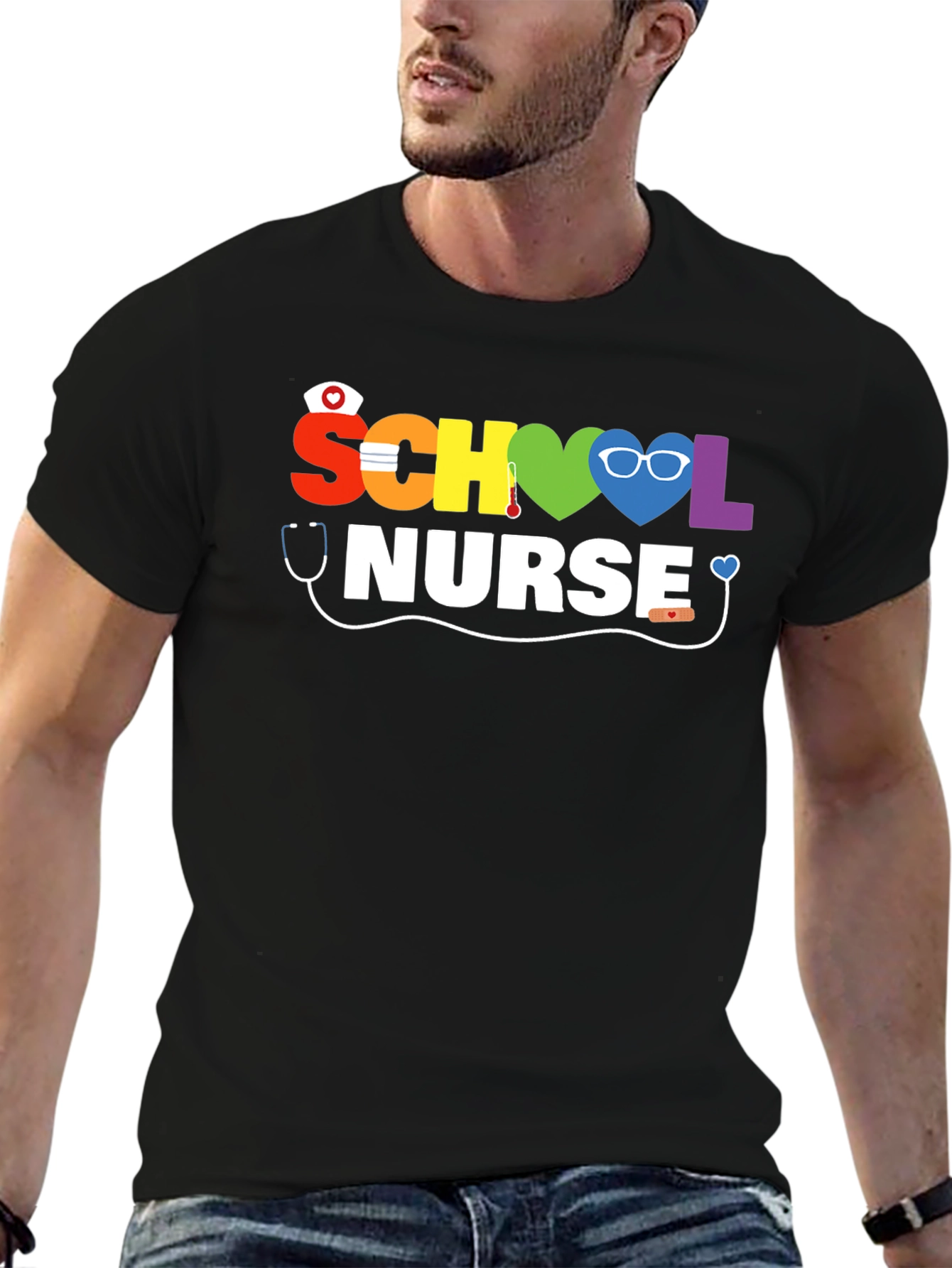 Rainbow School Nurse T-Shirt