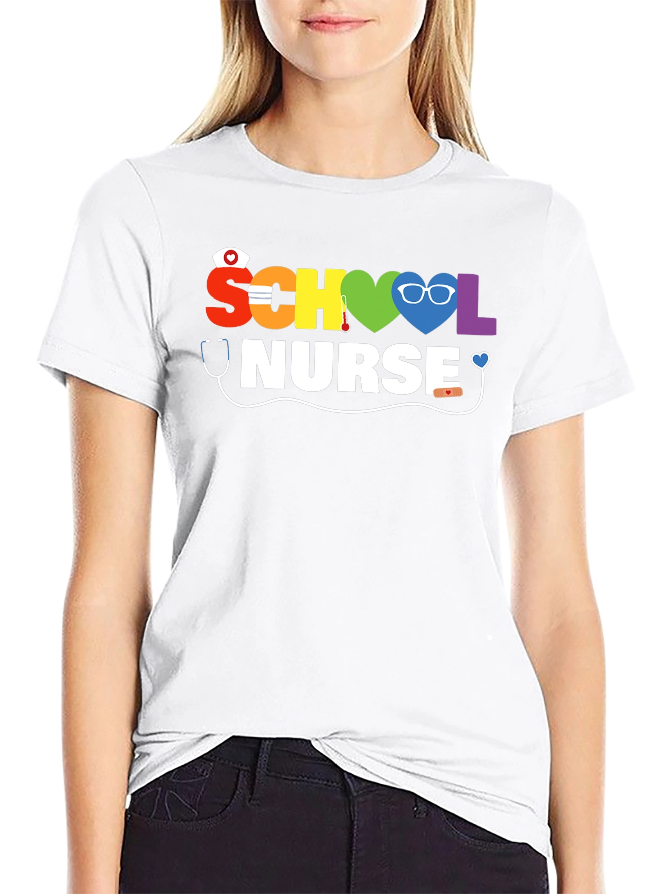 Rainbow School Nurse T-Shirt