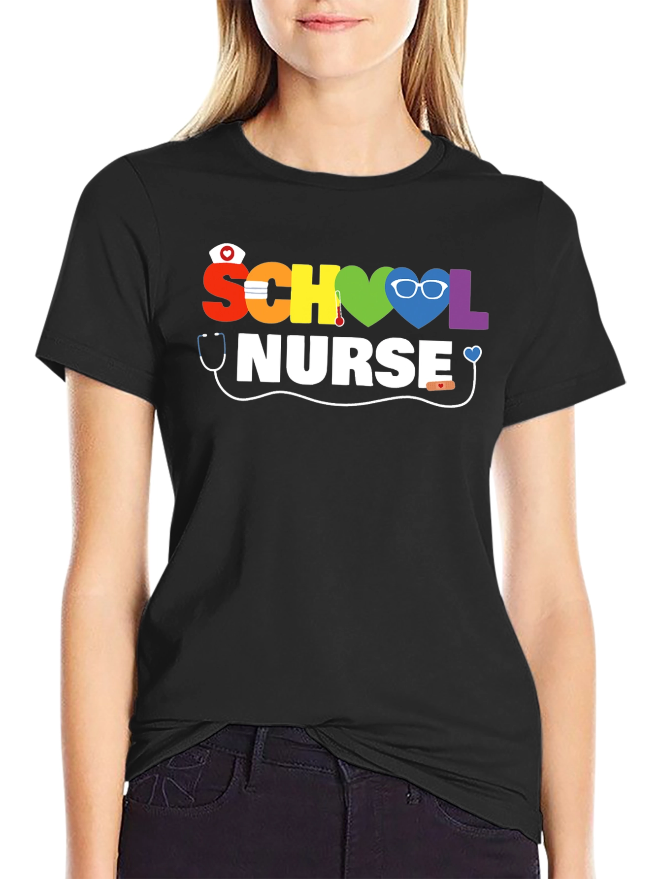 Rainbow School Nurse T-Shirt