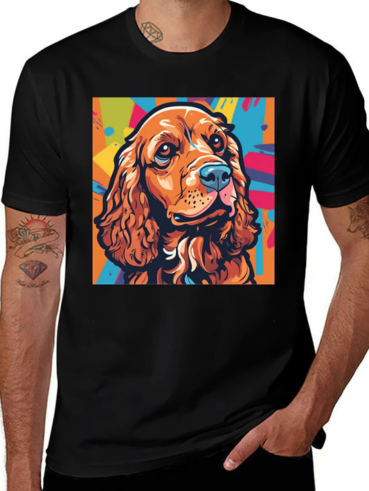 Dog Art Graphic Tee - Cocker Spaniel Pop Art T-Shirt