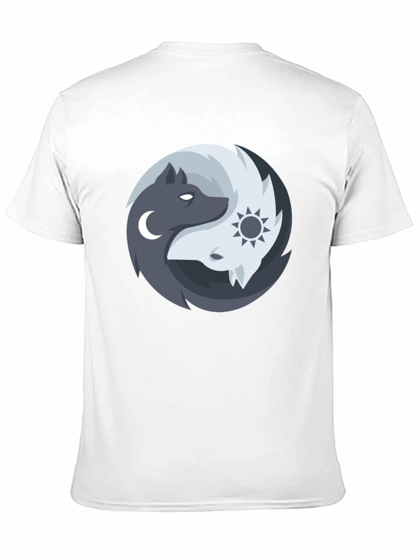 Yin Yang Wolves Graphic Tee - Balance & Harmony