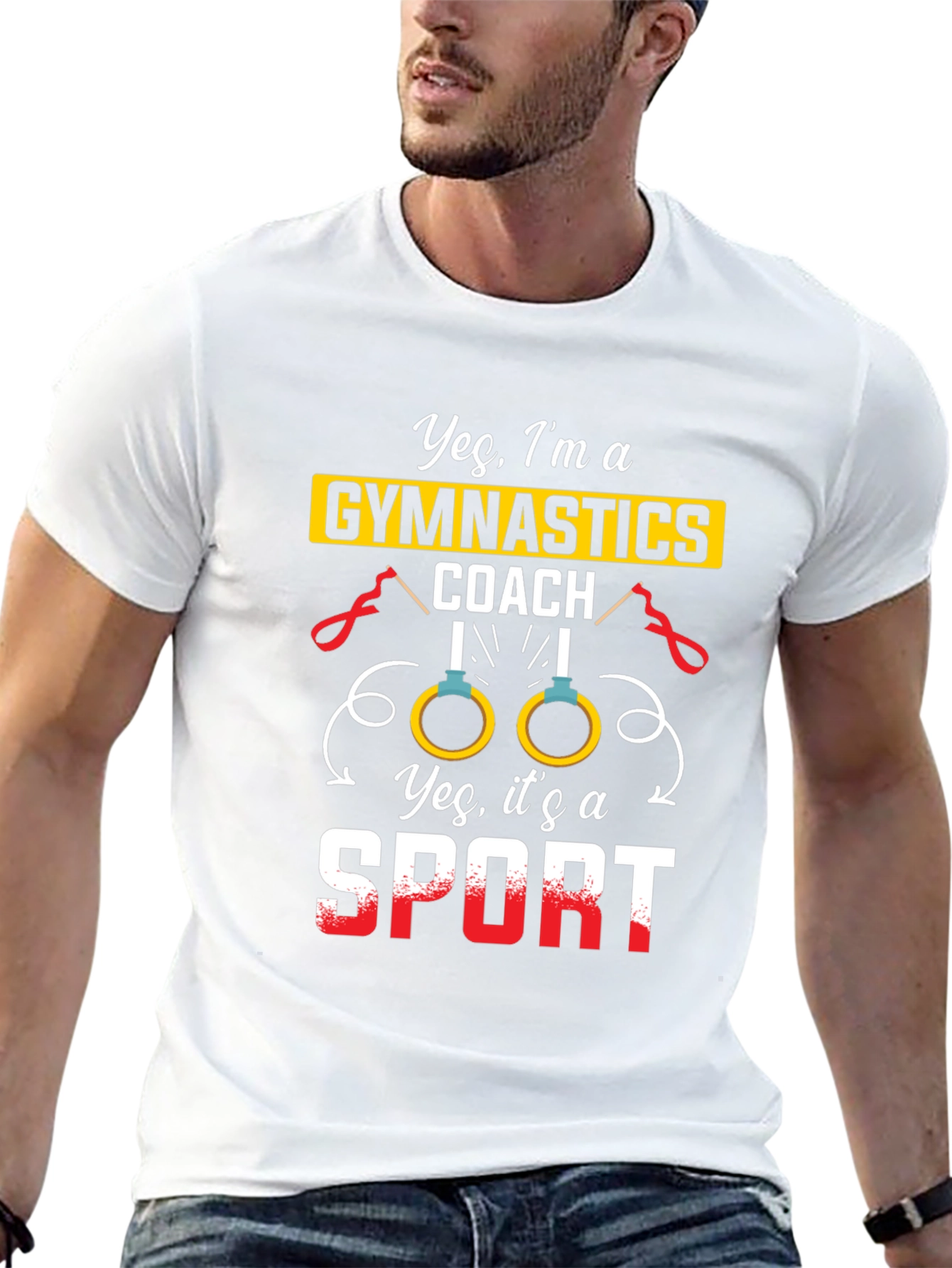 Gymnastics Coach T-Shirt - Yes Its a Sport!