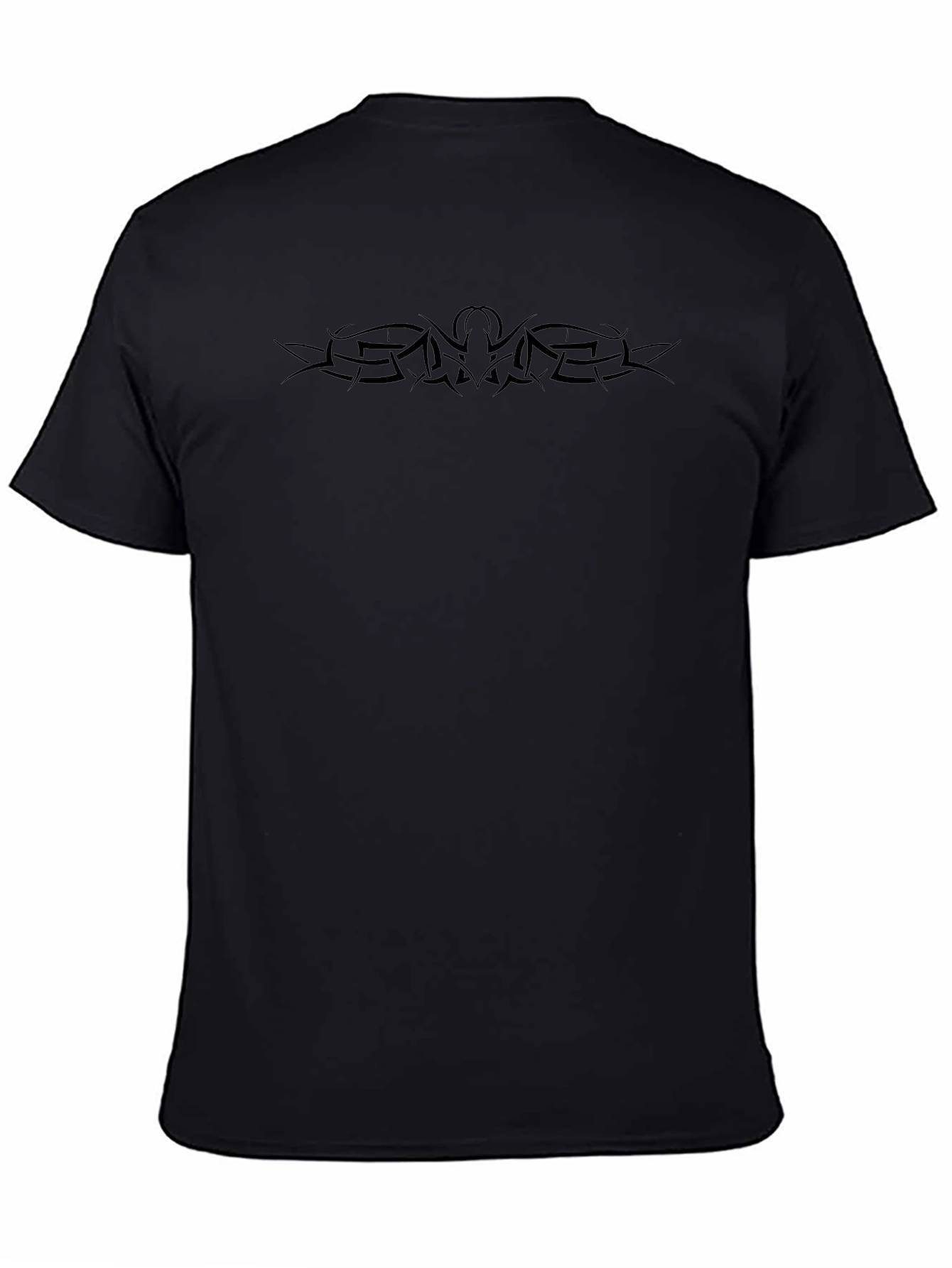 Mens Black Tribal Graphic T-Shirt