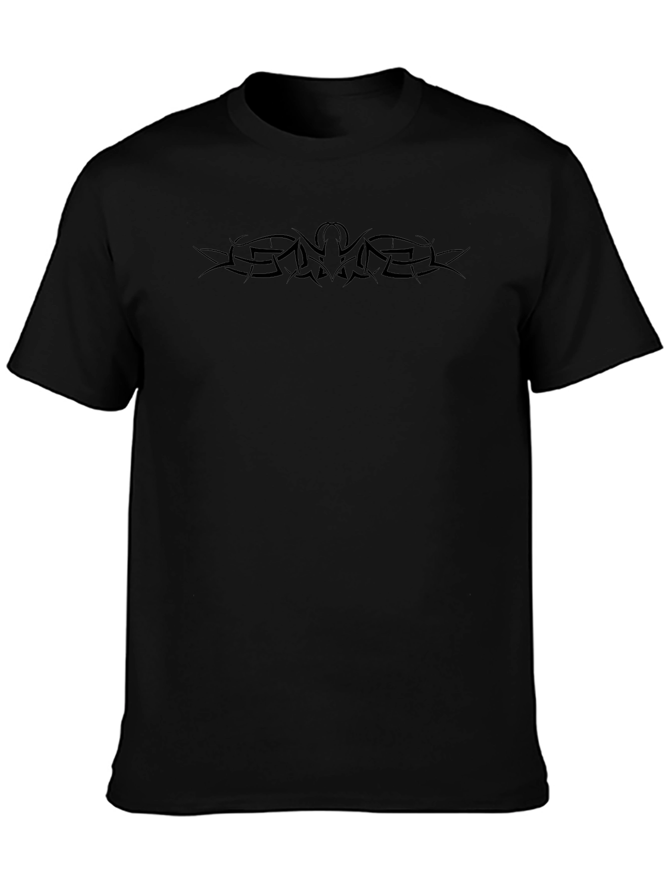 Mens Black Tribal Graphic T-Shirt