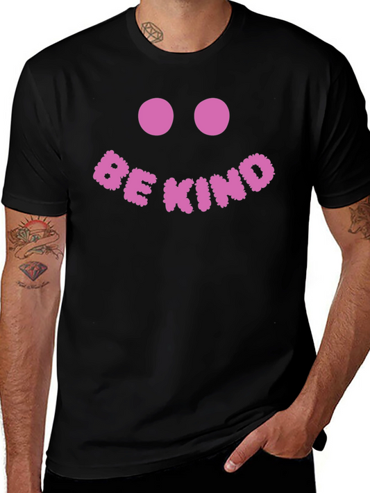 Be Kind Smiley Face Graphic Tee - Soft Cotton Comfort