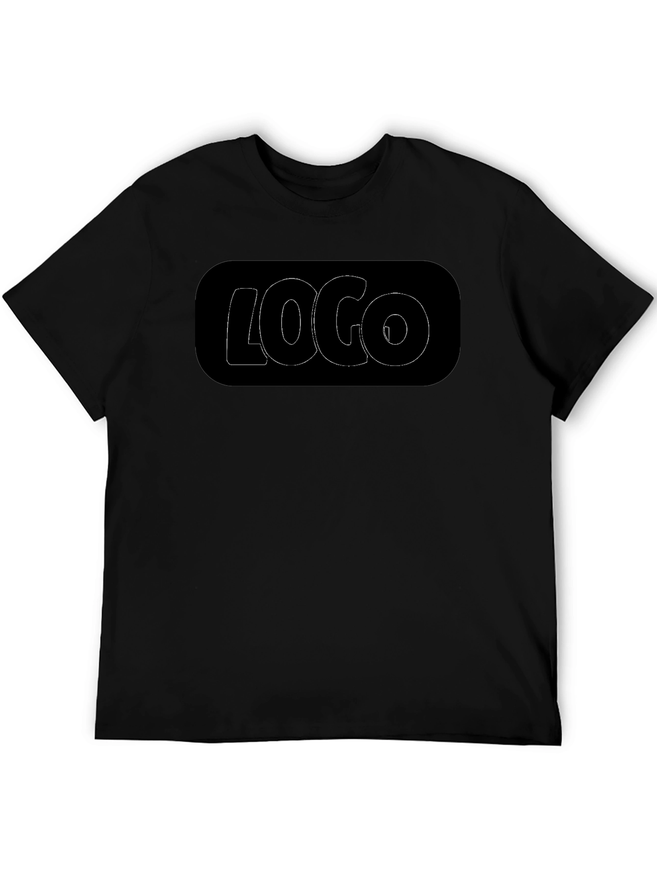 Black Graphic Tee - Logo Design