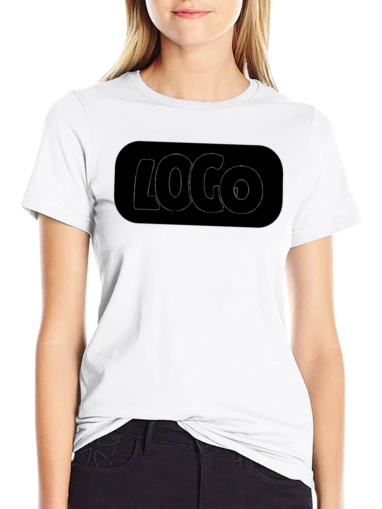 Black Graphic Tee - Logo Design