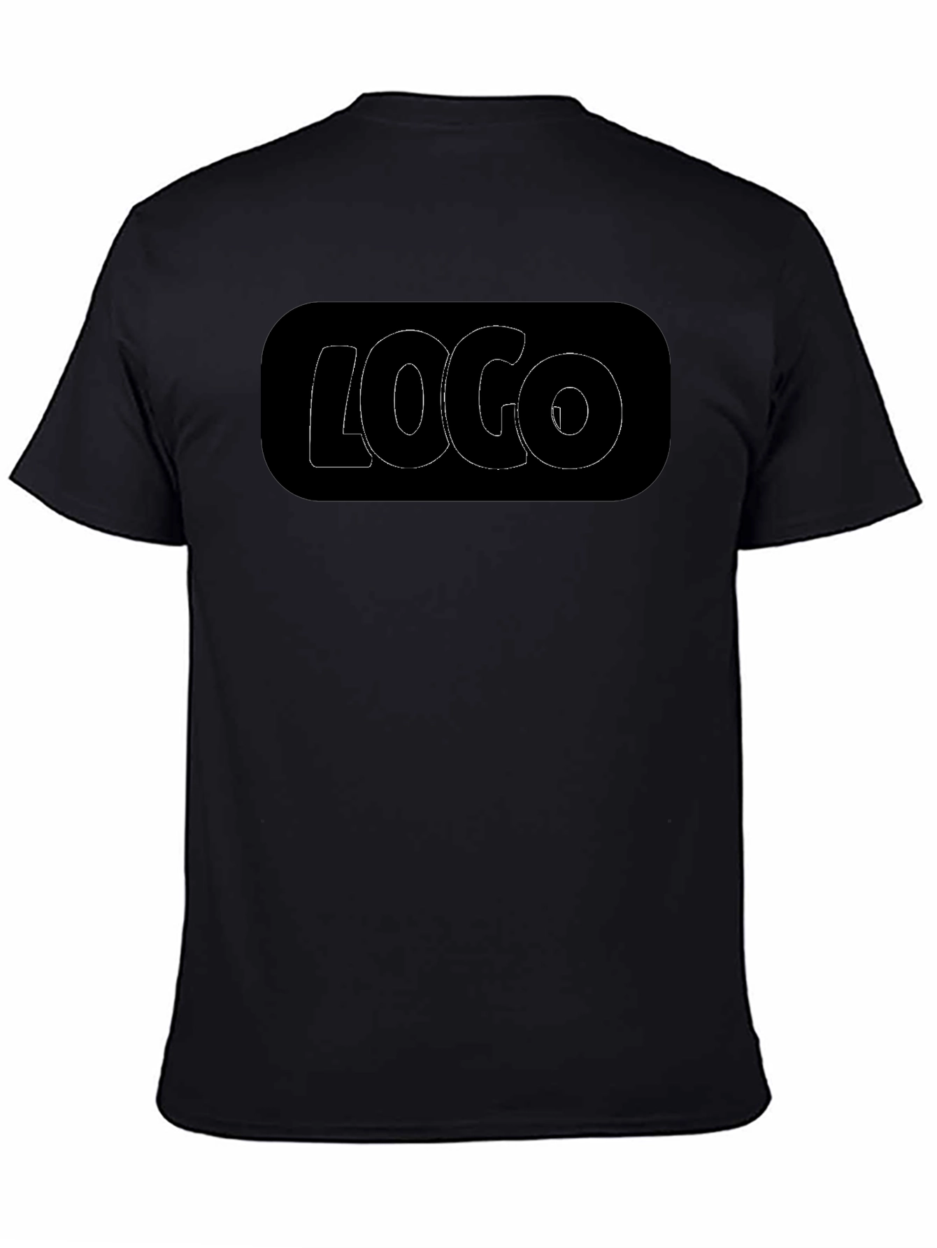 Black Graphic Tee - Logo Design