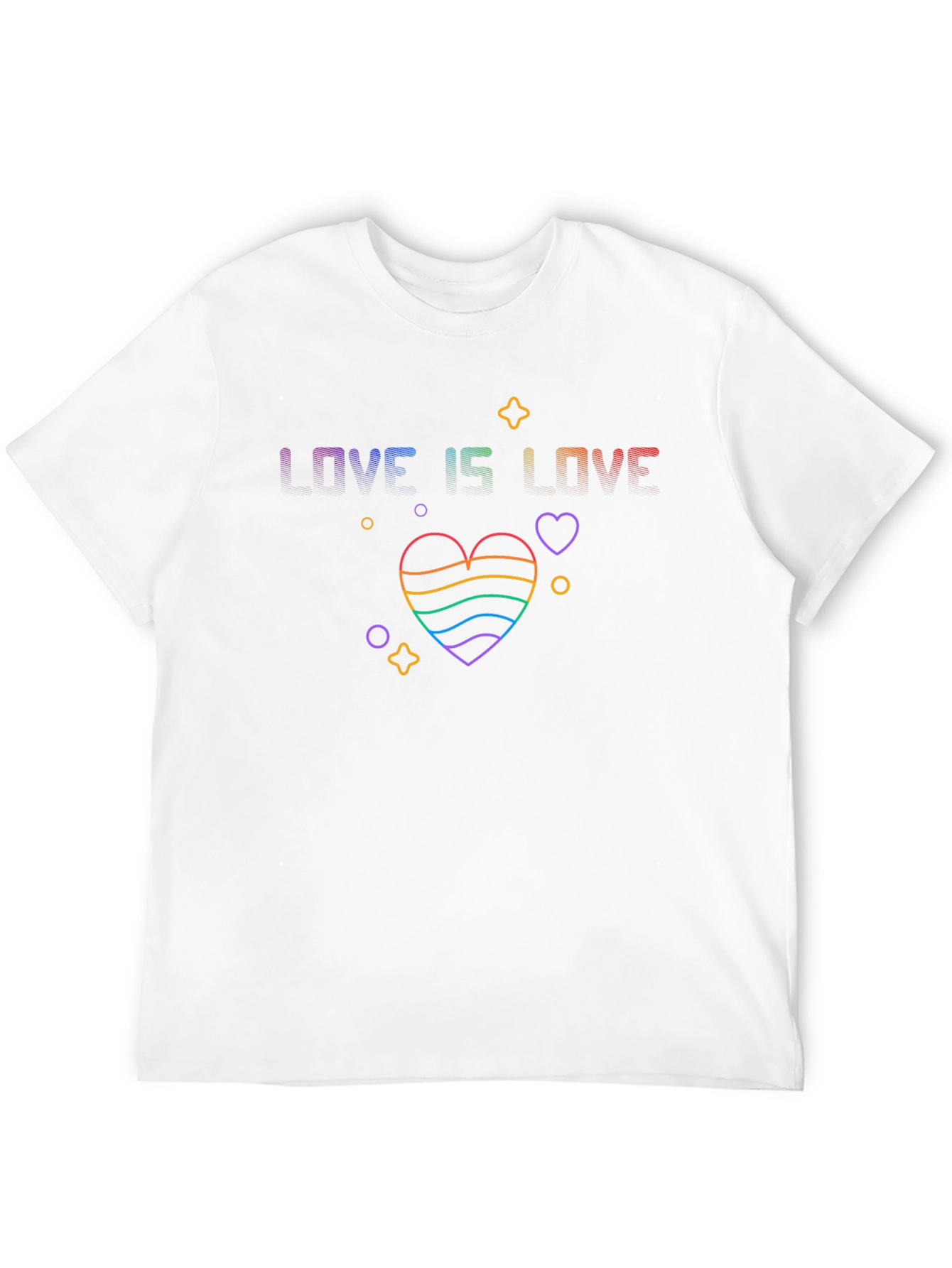 Love Is Love Rainbow Heart Graphic T-Shirt