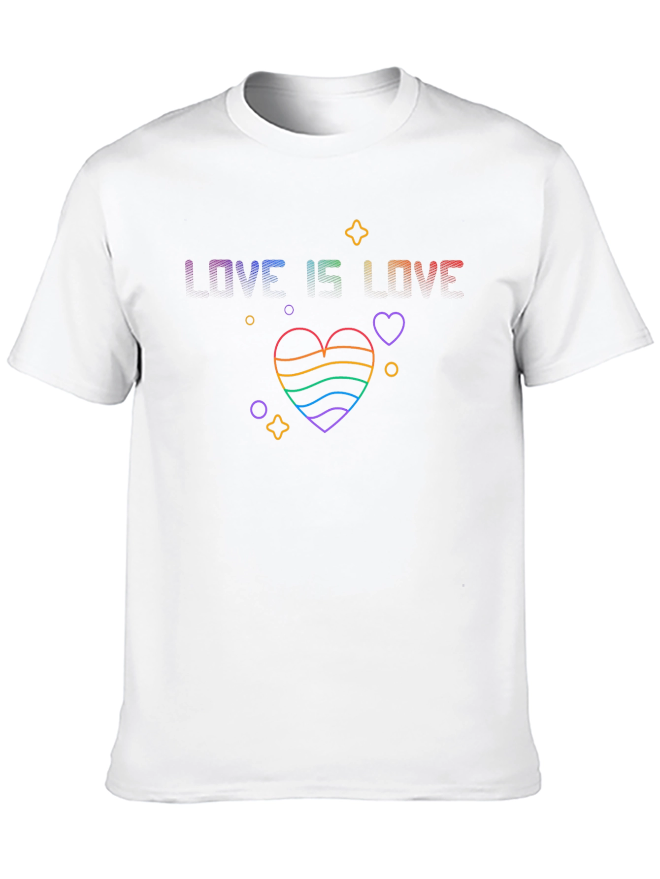 Love Is Love Rainbow Heart Graphic T-Shirt