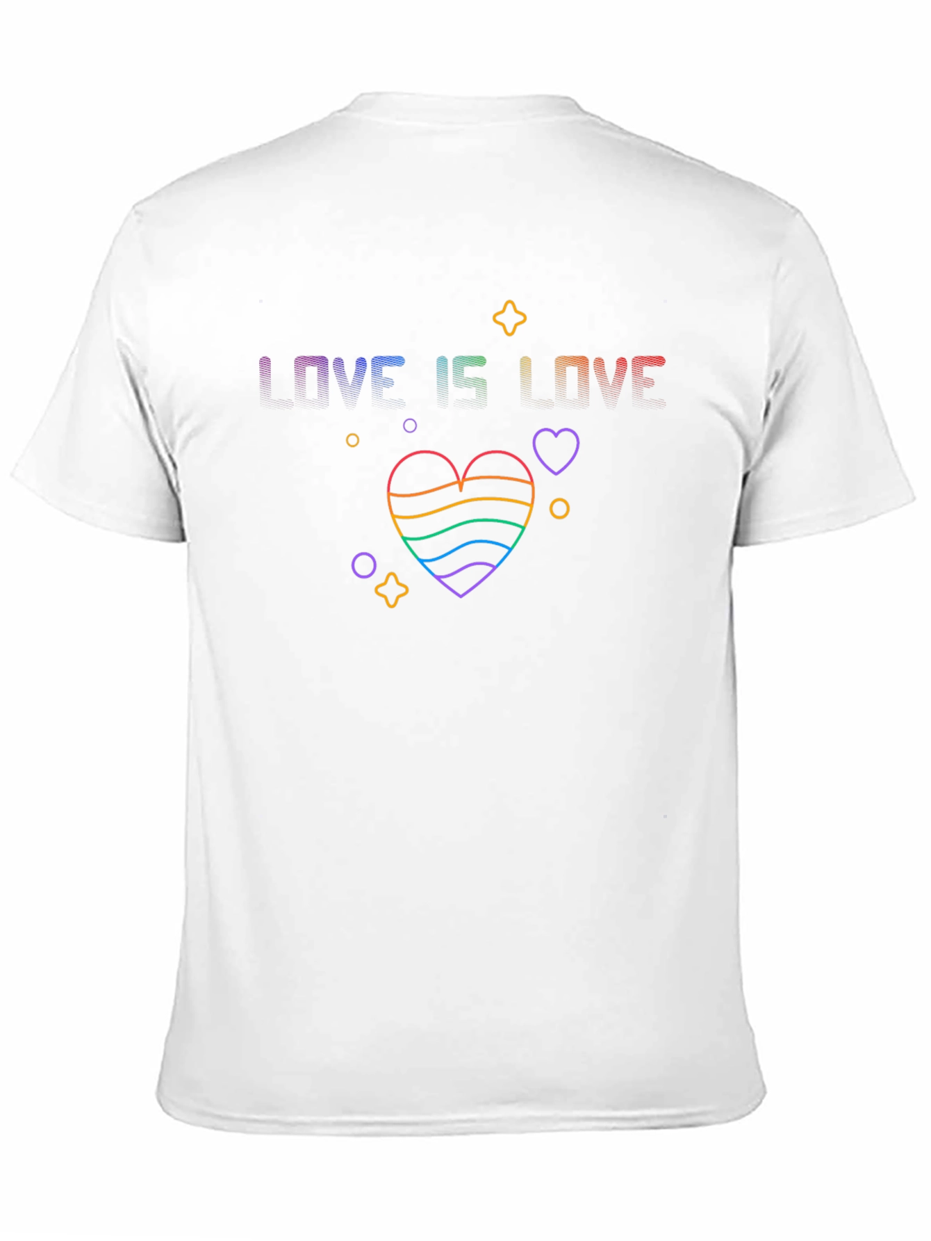 Love Is Love Rainbow Heart Graphic T-Shirt