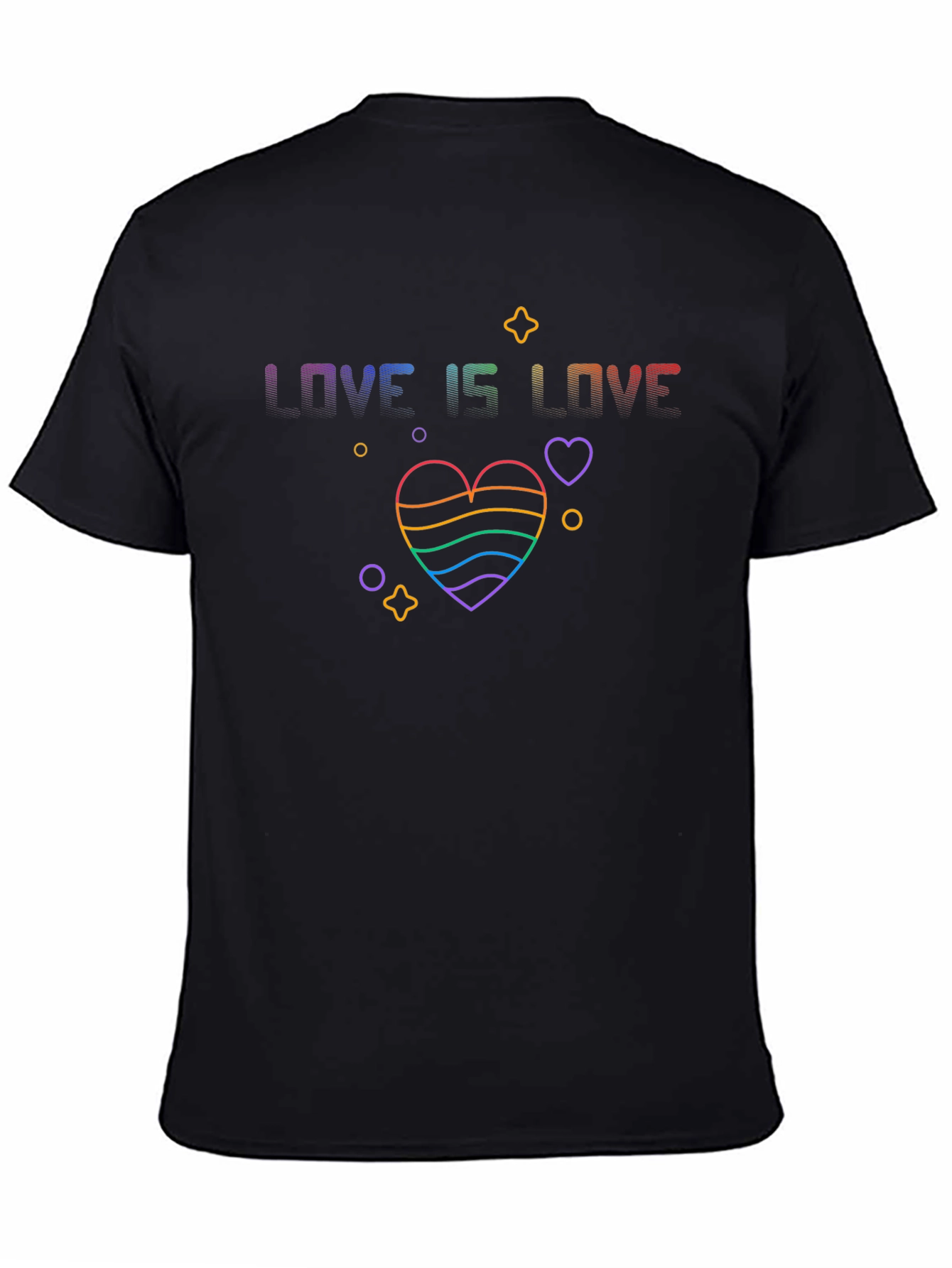 Love Is Love Rainbow Heart Graphic T-Shirt