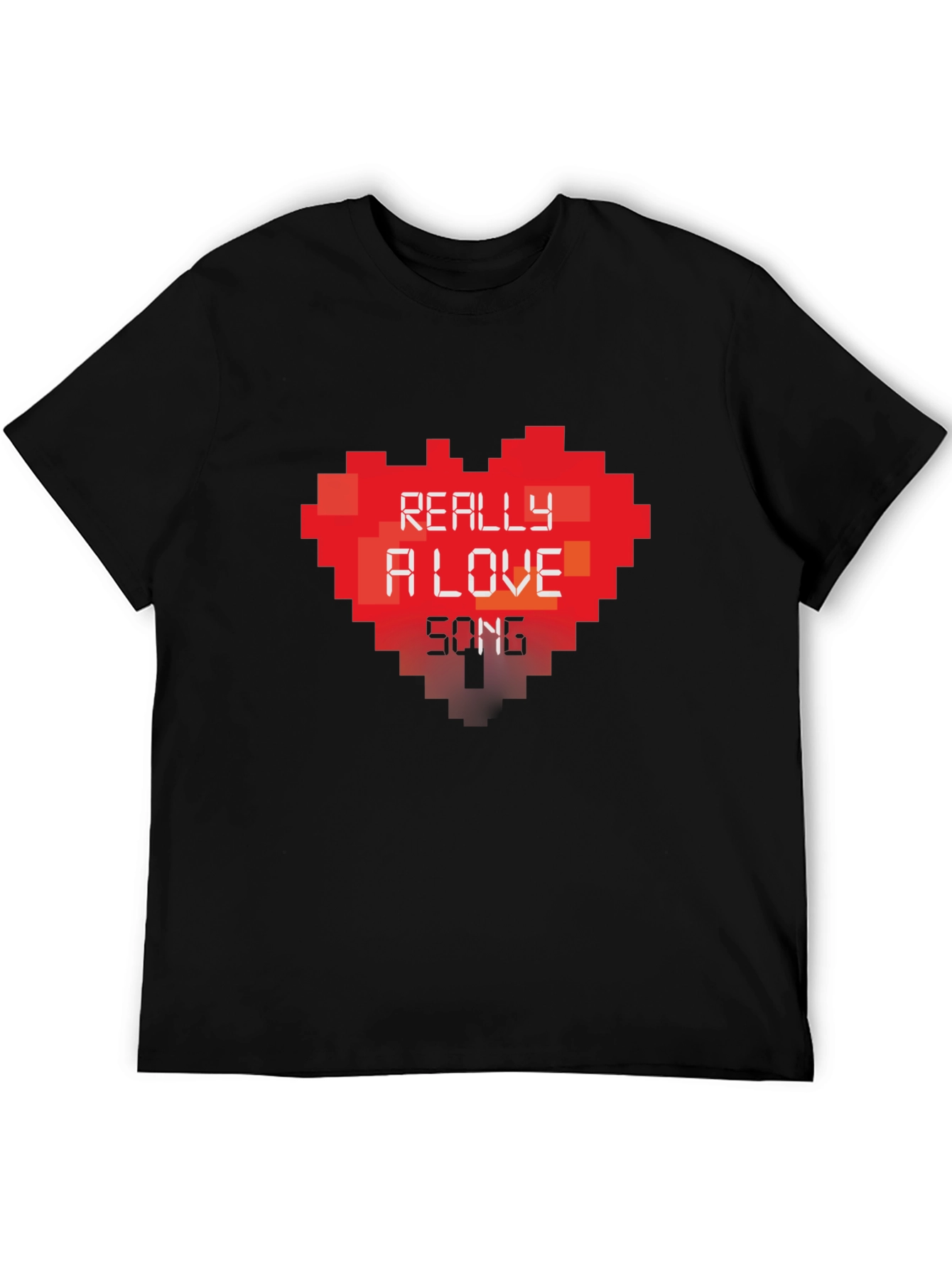 Pixel Heart Love Song Graphic T-Shirt